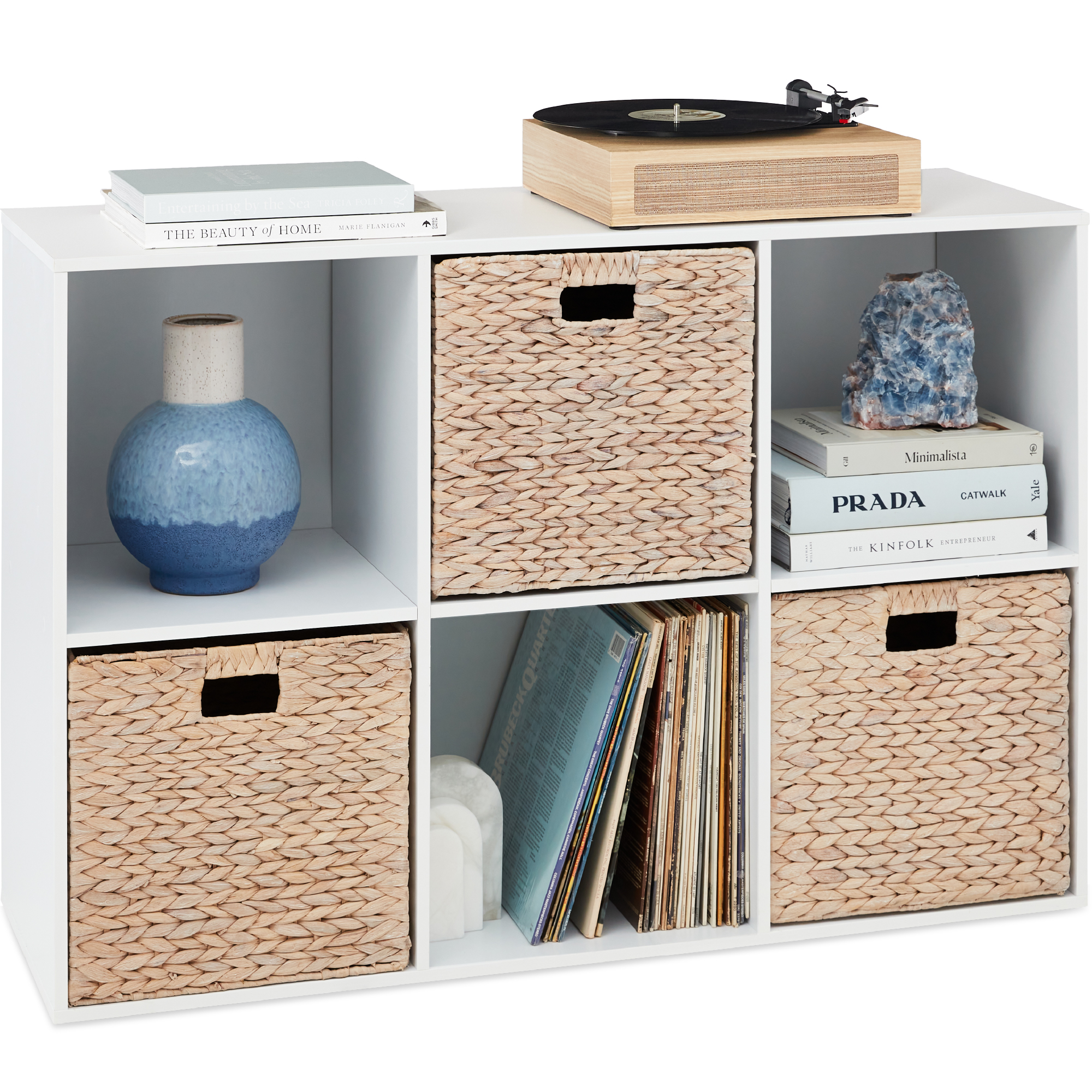 6-Cube Bookshelf, 13.5in Display Storage System, Organizer w/ Removable Back Panels - White - Best Choice Products Online