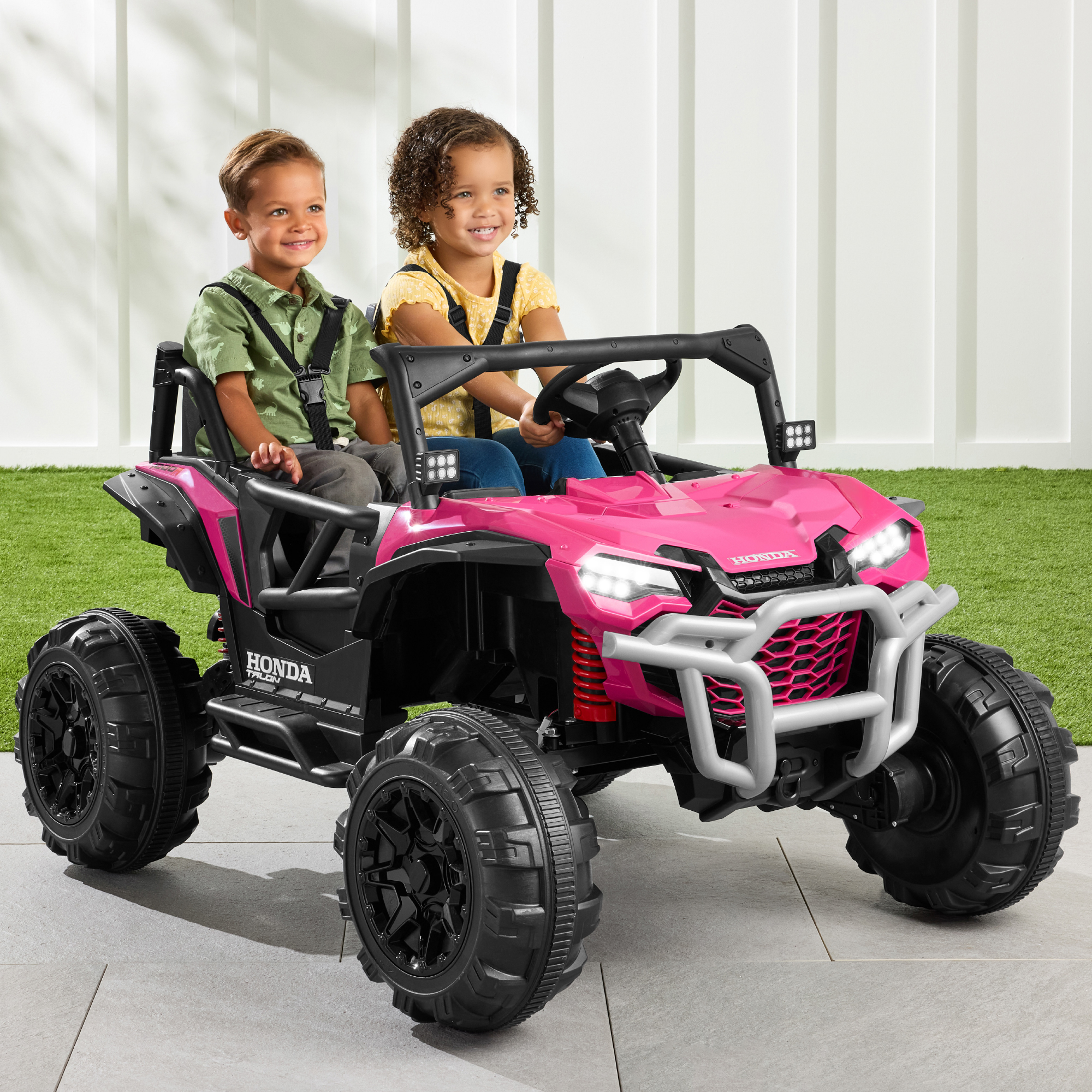 Kids 24V Electric Ride-On UTV, Officially Licensed Honda Talon w/ Remote, LED Lights - Pink - Best Choice Products Online