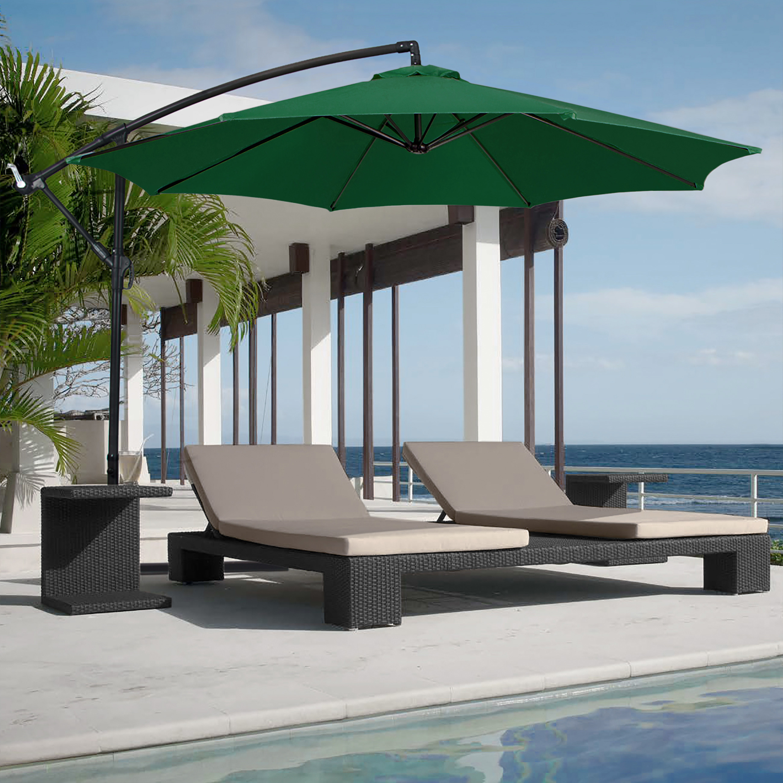 10ft Outdoor Patio Umbrella - Green