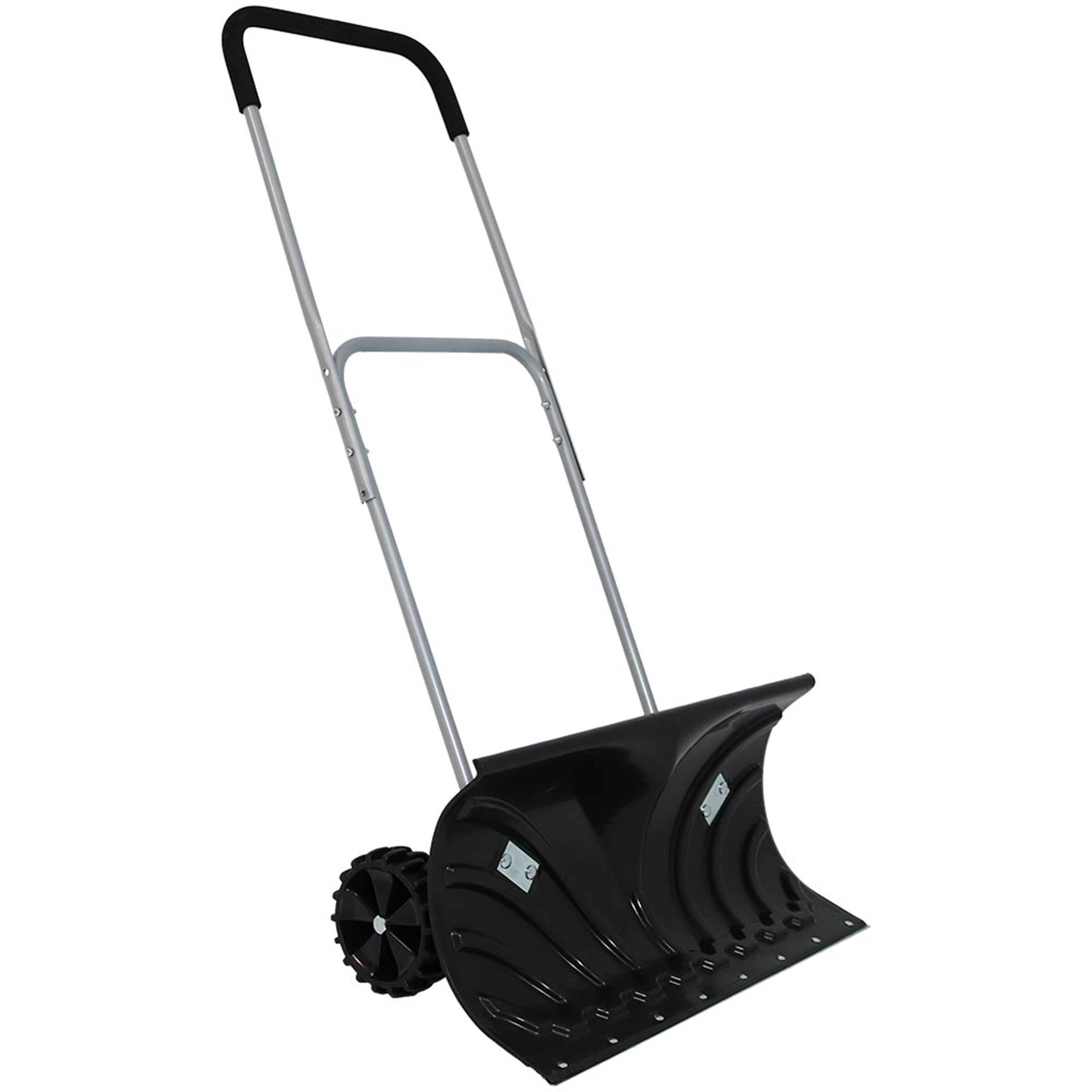 CASL Brands Adjustable Rolling 26-Inch Snow Pusher with 6-Inch Wheels