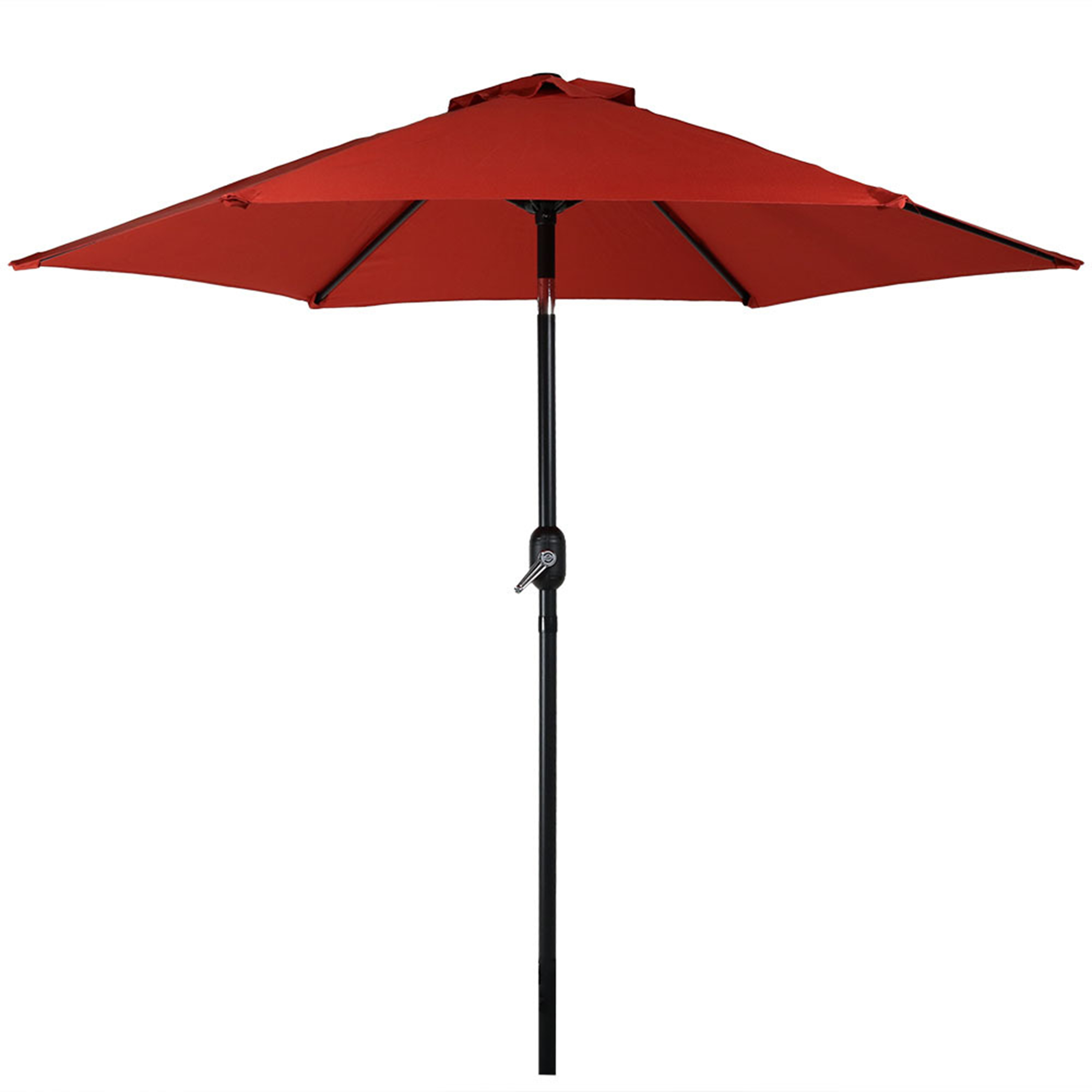 Sunnydaze Aluminum 7.5 Foot Patio Umbrella with Tilt & Crank, Burnt Orange