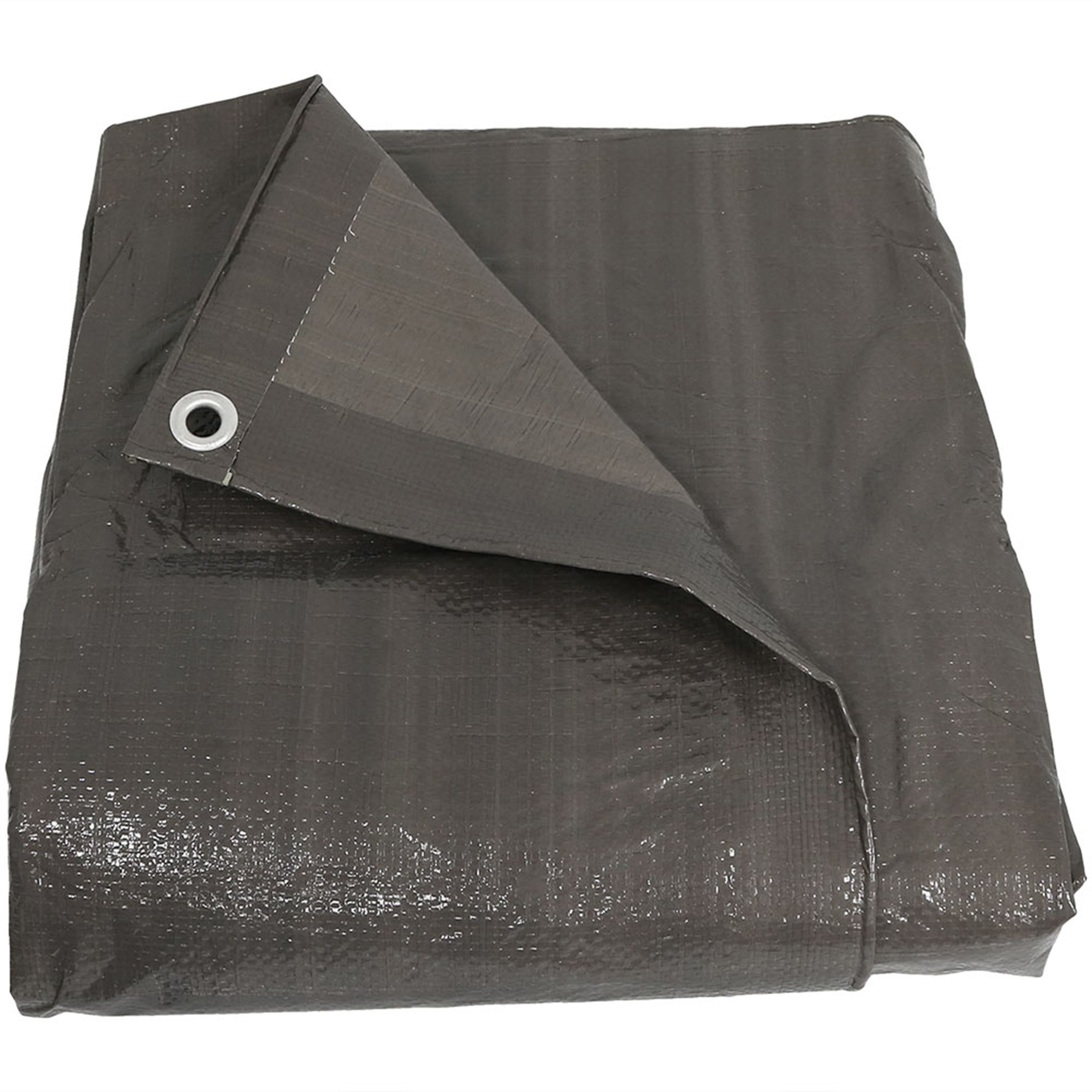 Sunnydaze Waterproof Multi-Purpose Poly Tarp, Color and Size Options Available, Dark Grey, 6-feet x 8-feet