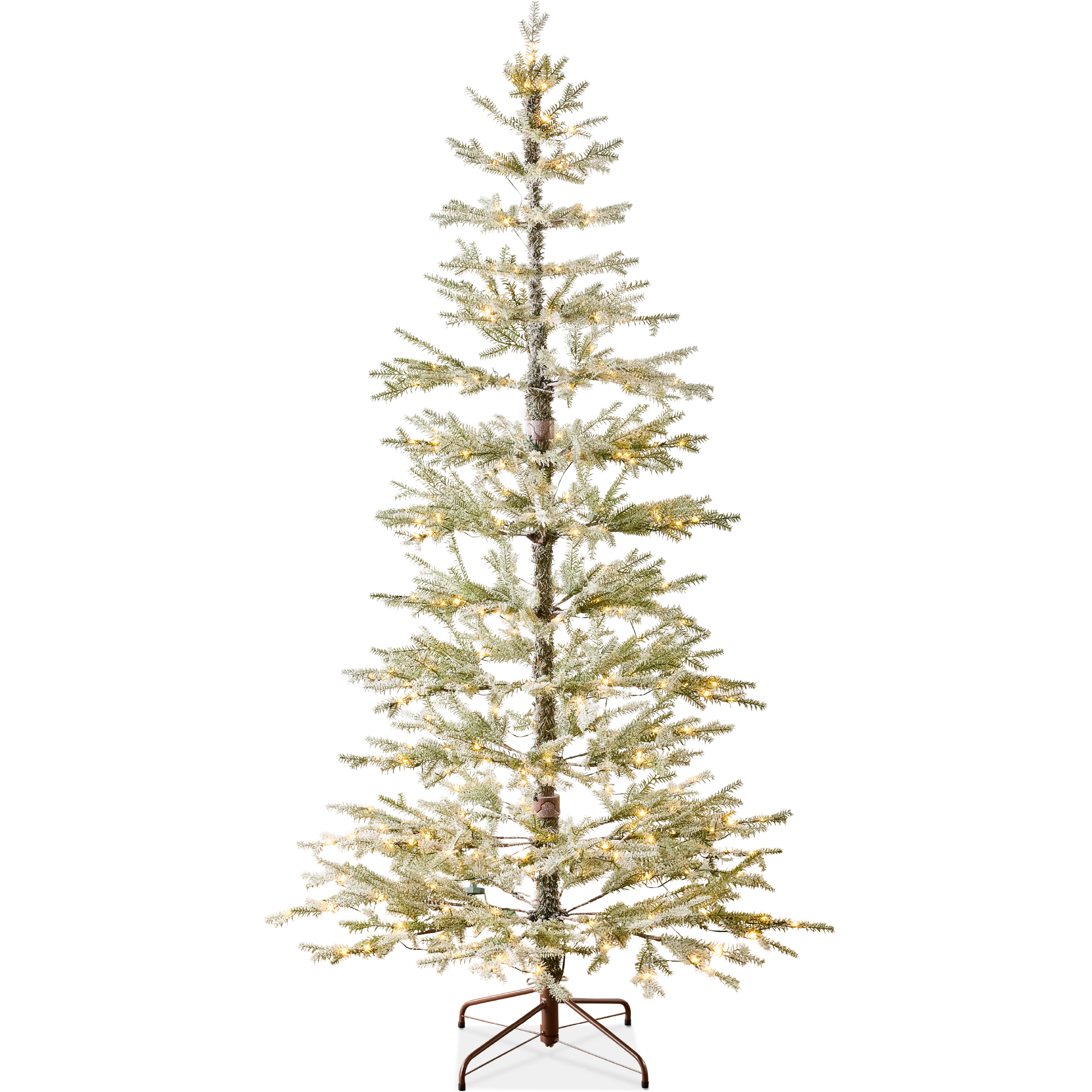 7.5ft Pre-Lit Sparse Christmas Tree w/ 300 2-in-1 LEDs, Cordless Connection, Metal Stand - Best Choice Products Online