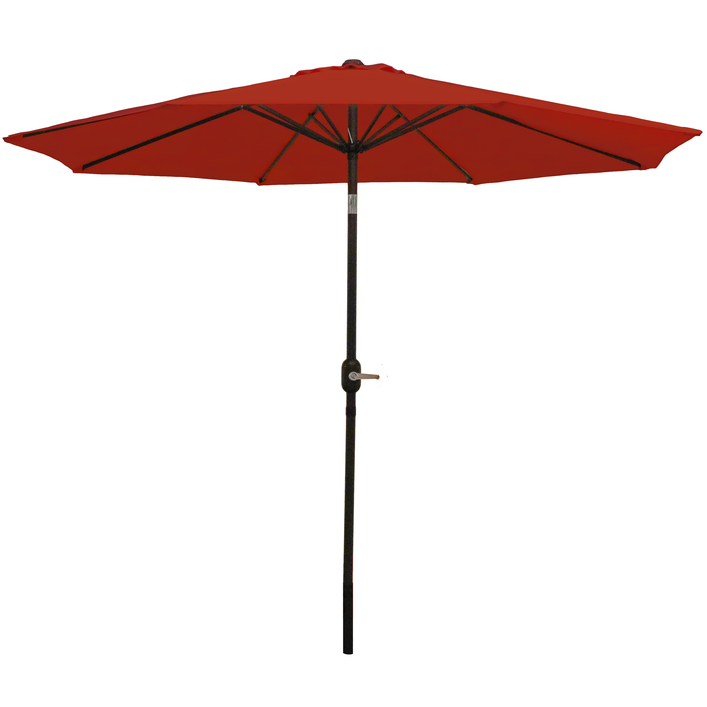 Sunnydaze Aluminum 9 Foot Patio Umbrella with Tilt & Crank, Burnt Orange