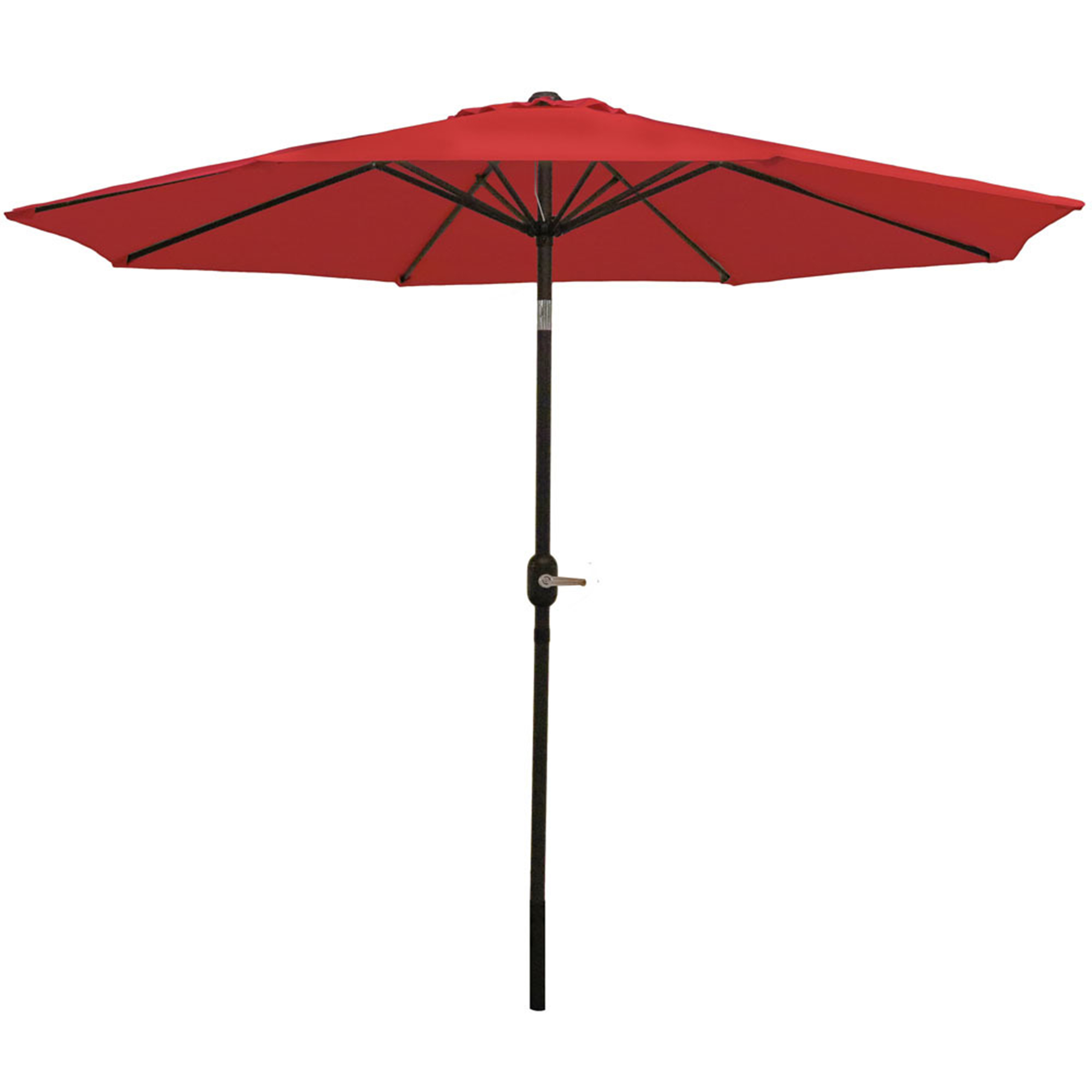 Sunnydaze Aluminum 9 Foot Patio Umbrella with Tilt & Crank, Red