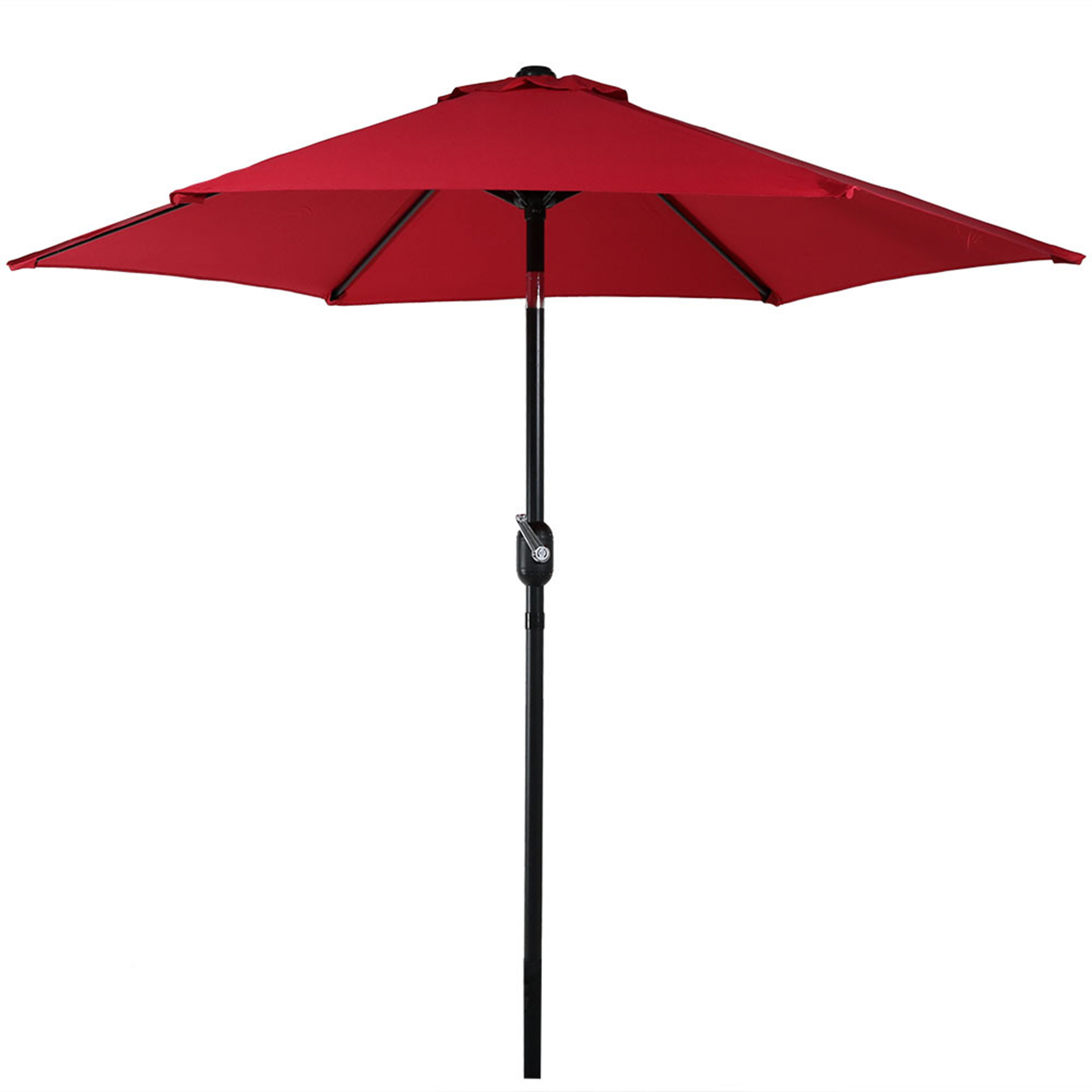 Sunnydaze Aluminum 7.5 Foot Patio Umbrella with Tilt & Crank, Red