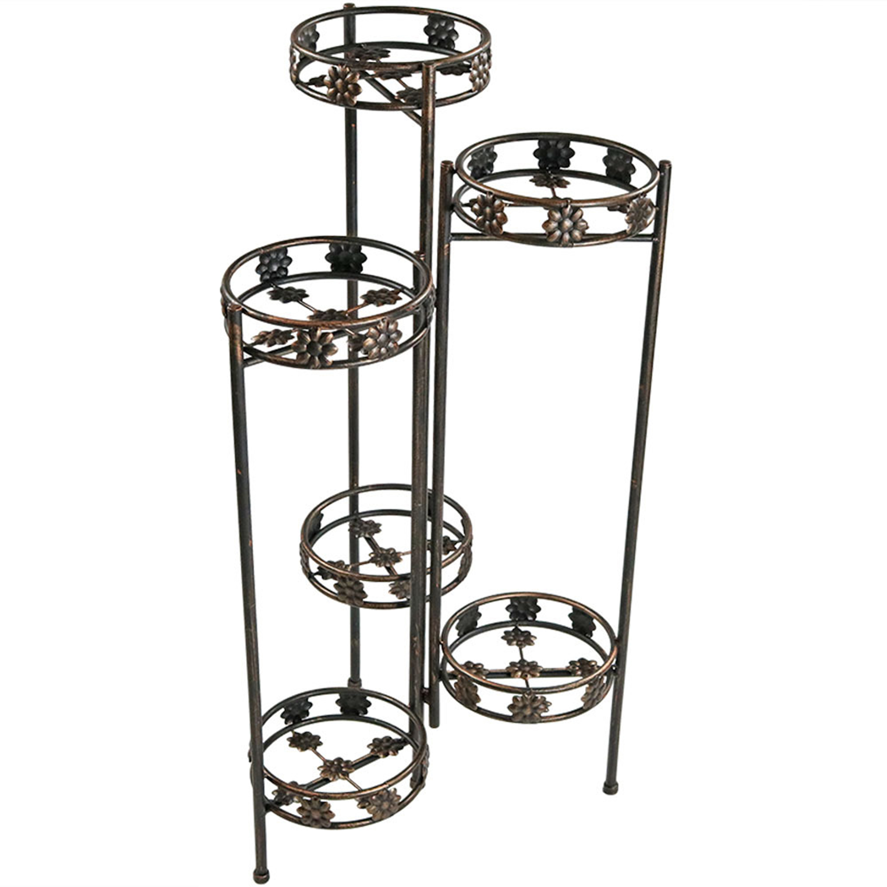 Sunnydaze Tiered Folding Plant Stand, 6-Tier Plant Stand