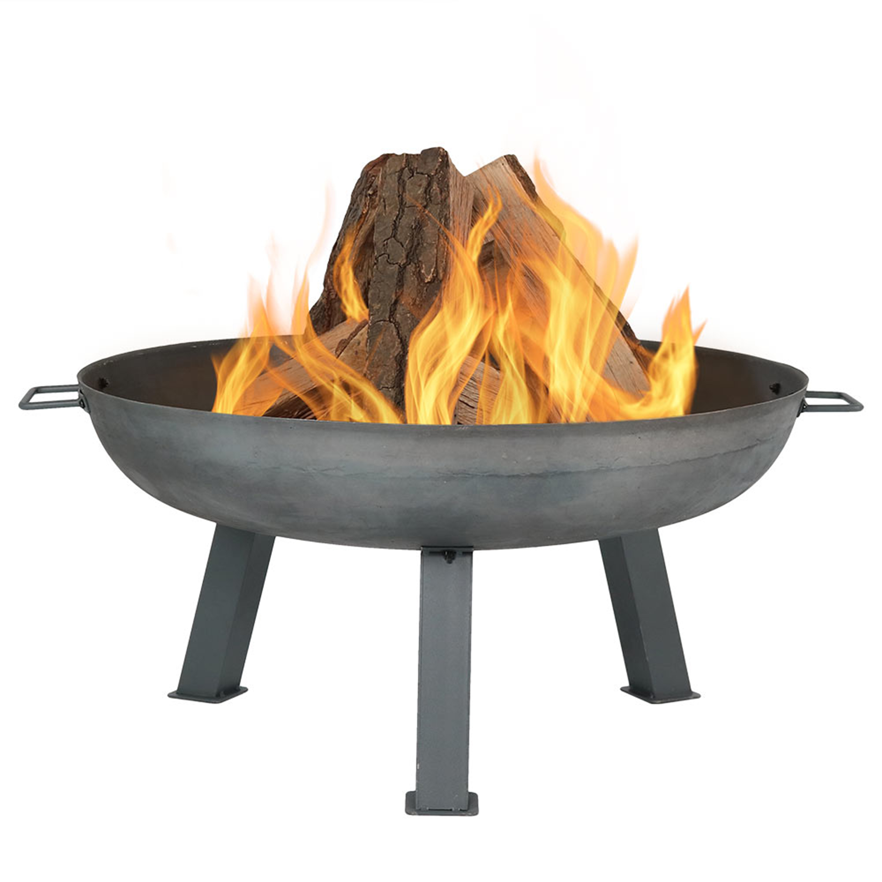 Sunnydaze Rustic Cast Iron Fire Pit Bowl, Steel, 30-Inch