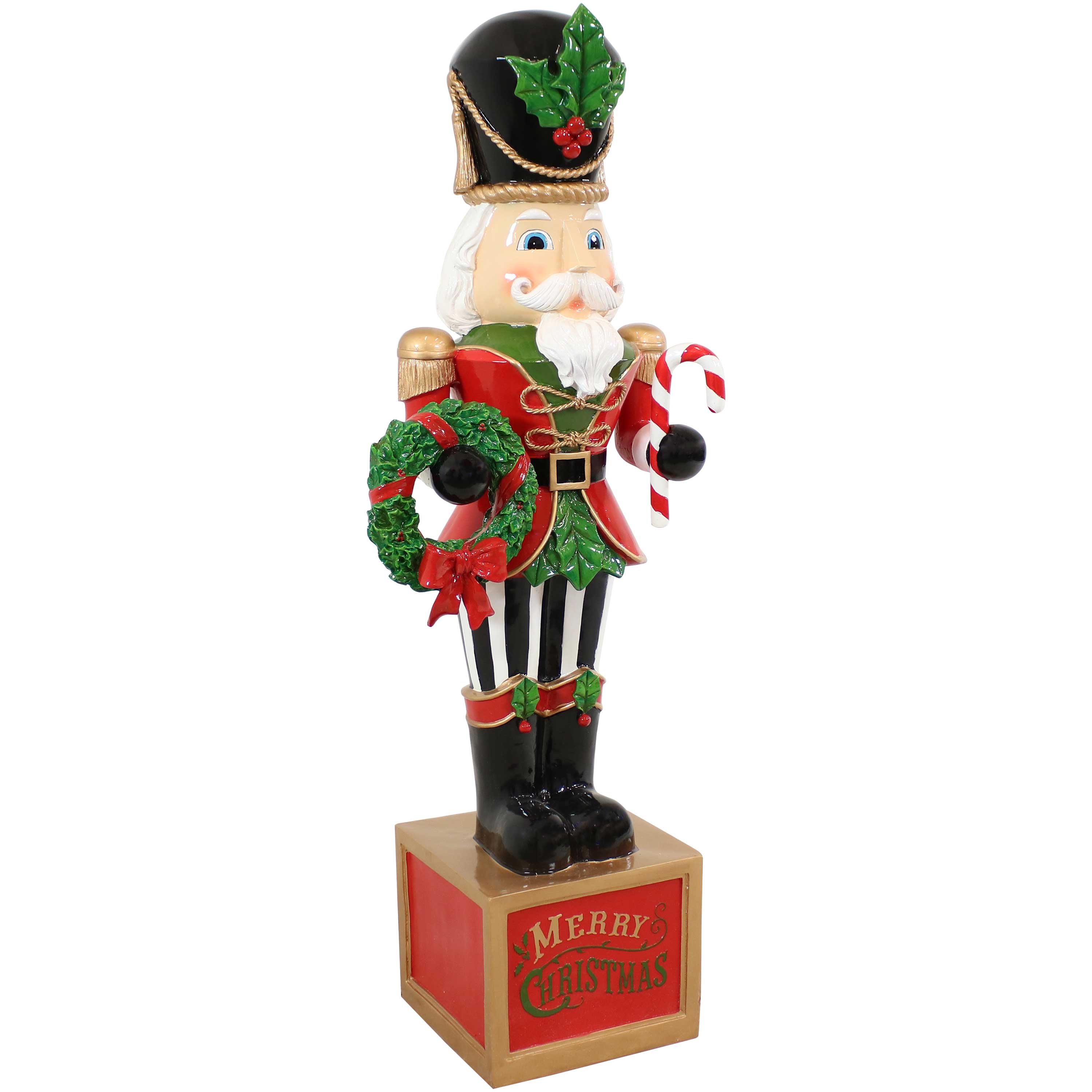 Sunnydaze Karl the Christmas Nutcracker Indoor/Outdoor Statue - 48-Inch