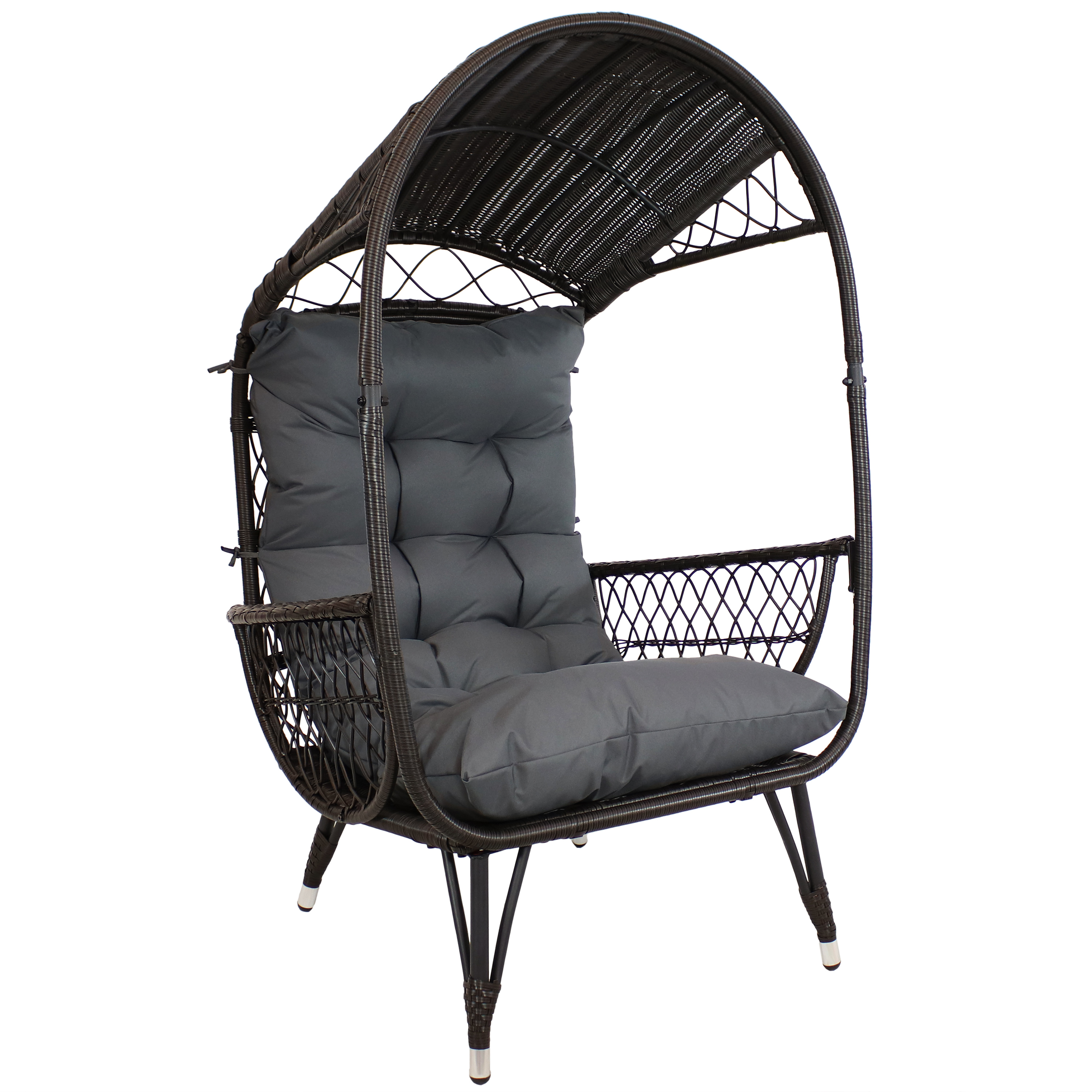 Shaded Comfort Basket Chair - Gray