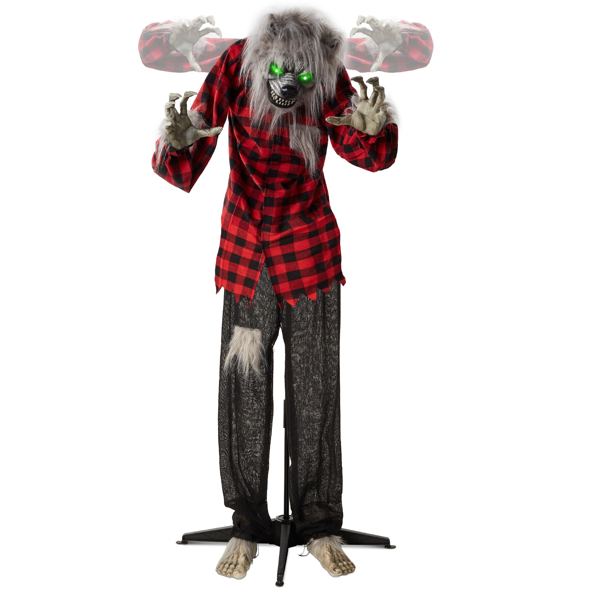 Howling Hudson Halloween Werewolf Animatronic w/ Haunting Sounds & Phrases, LED Eyes, Sound & Motion Activated - 5ft - Best Choice Products Online