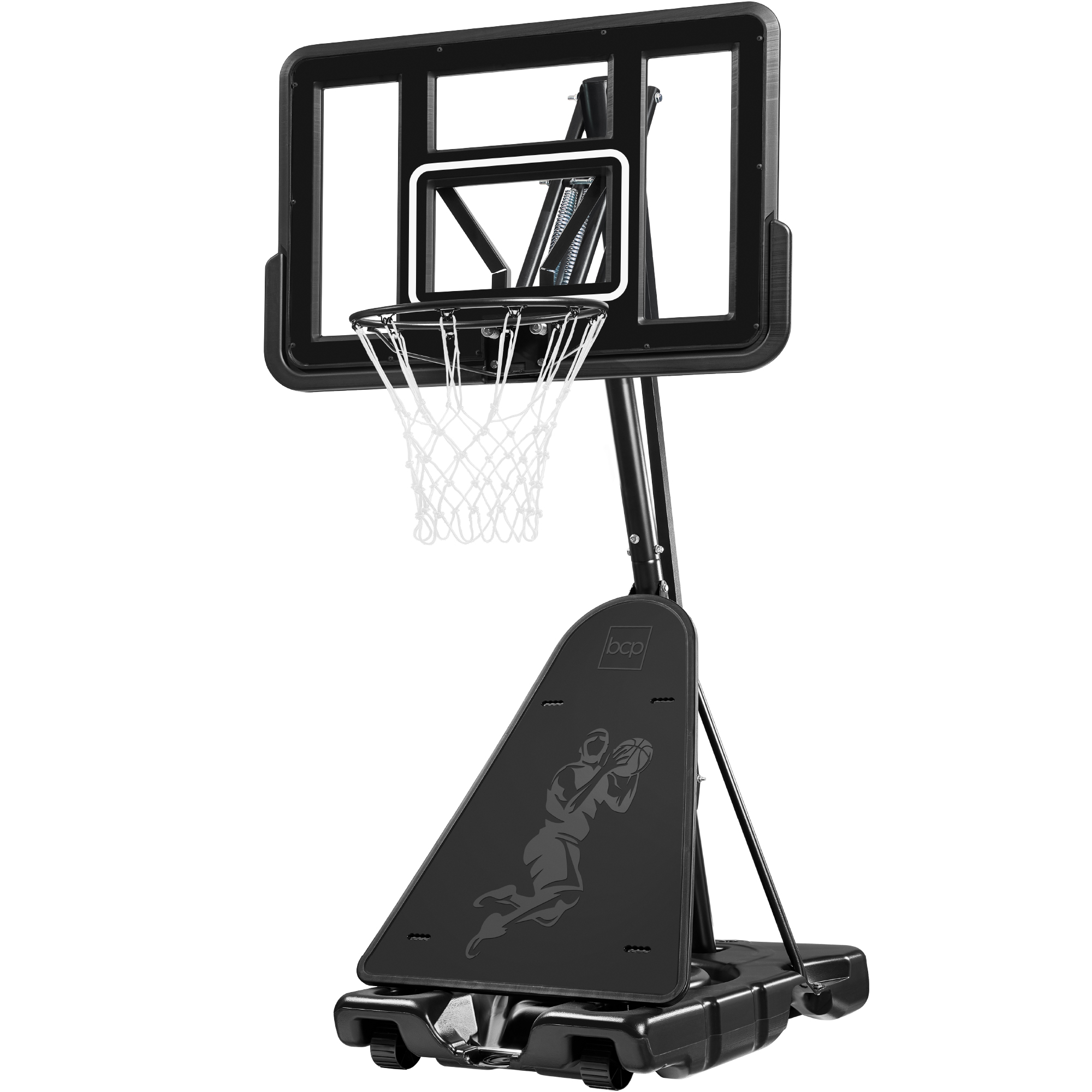 Adjustable 4.4-10ft Basketball Hoop, Portable Goal w/Shatterproof Backboard, Ball Return - Black - Best Choice Products Online