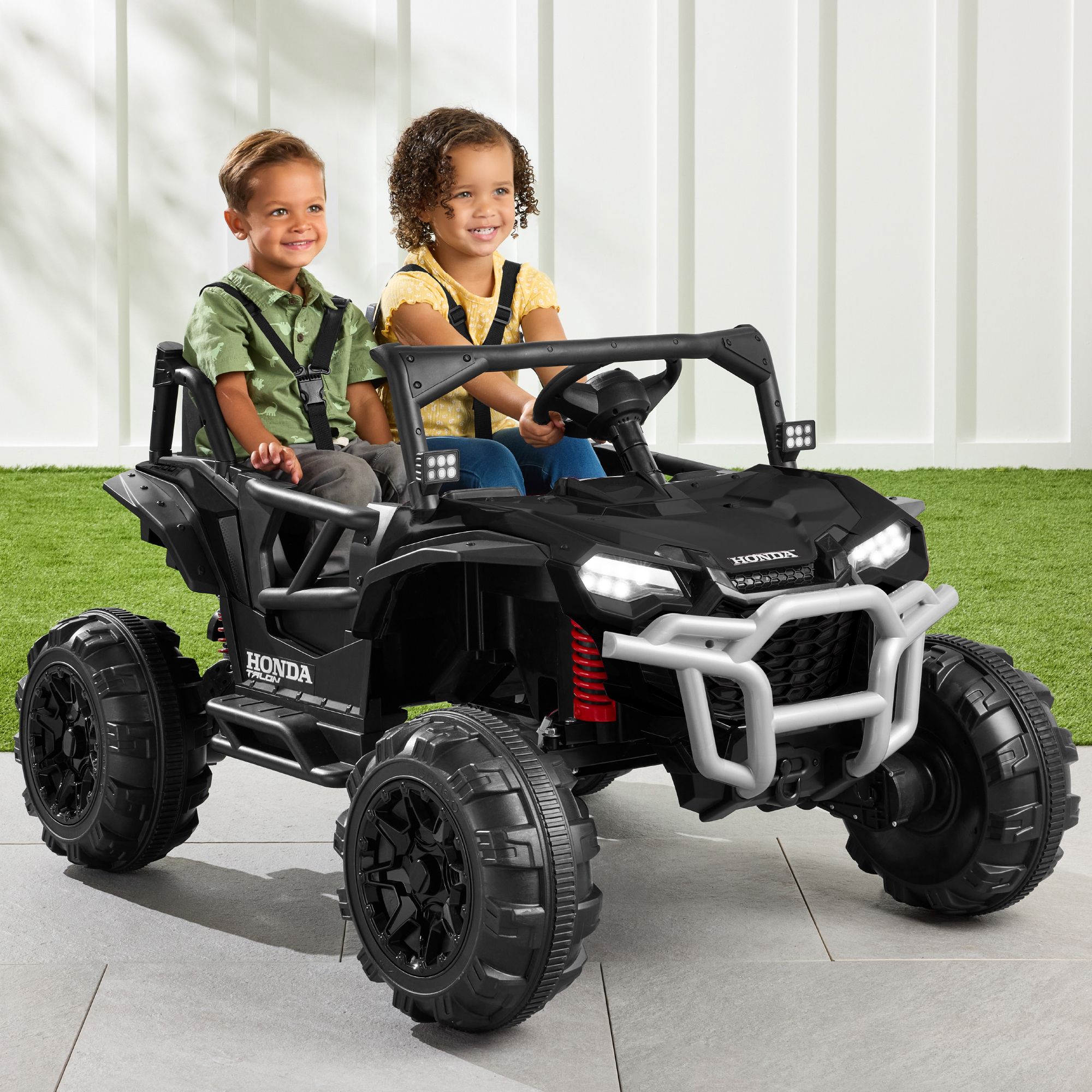 Kids 24V Electric Ride-On UTV, Officially Licensed Honda Talon w/ Remote, LED Lights - Black - Best Choice Products Online