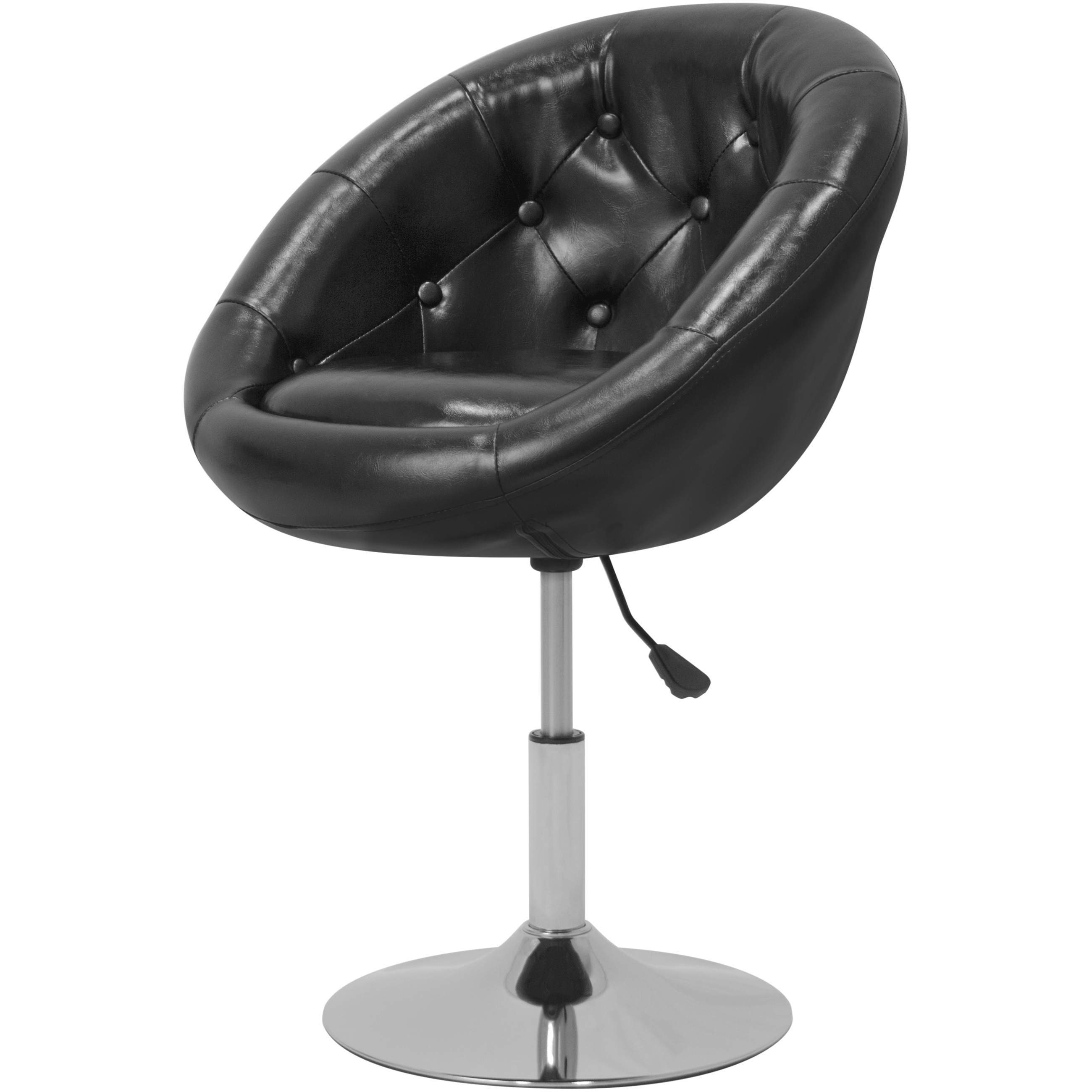 Best Choice Products Adjustable Tufted Round Swivel Accent Chair - Black