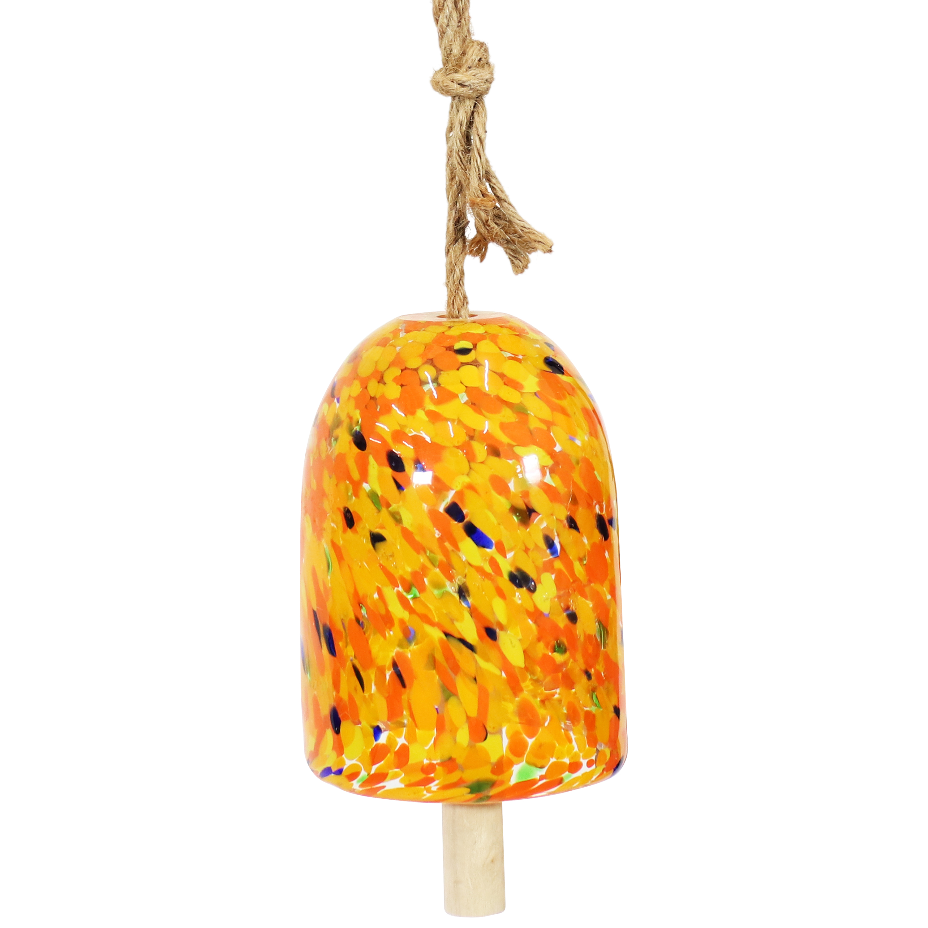 Natural Melody Glass Wind Chime - Orange