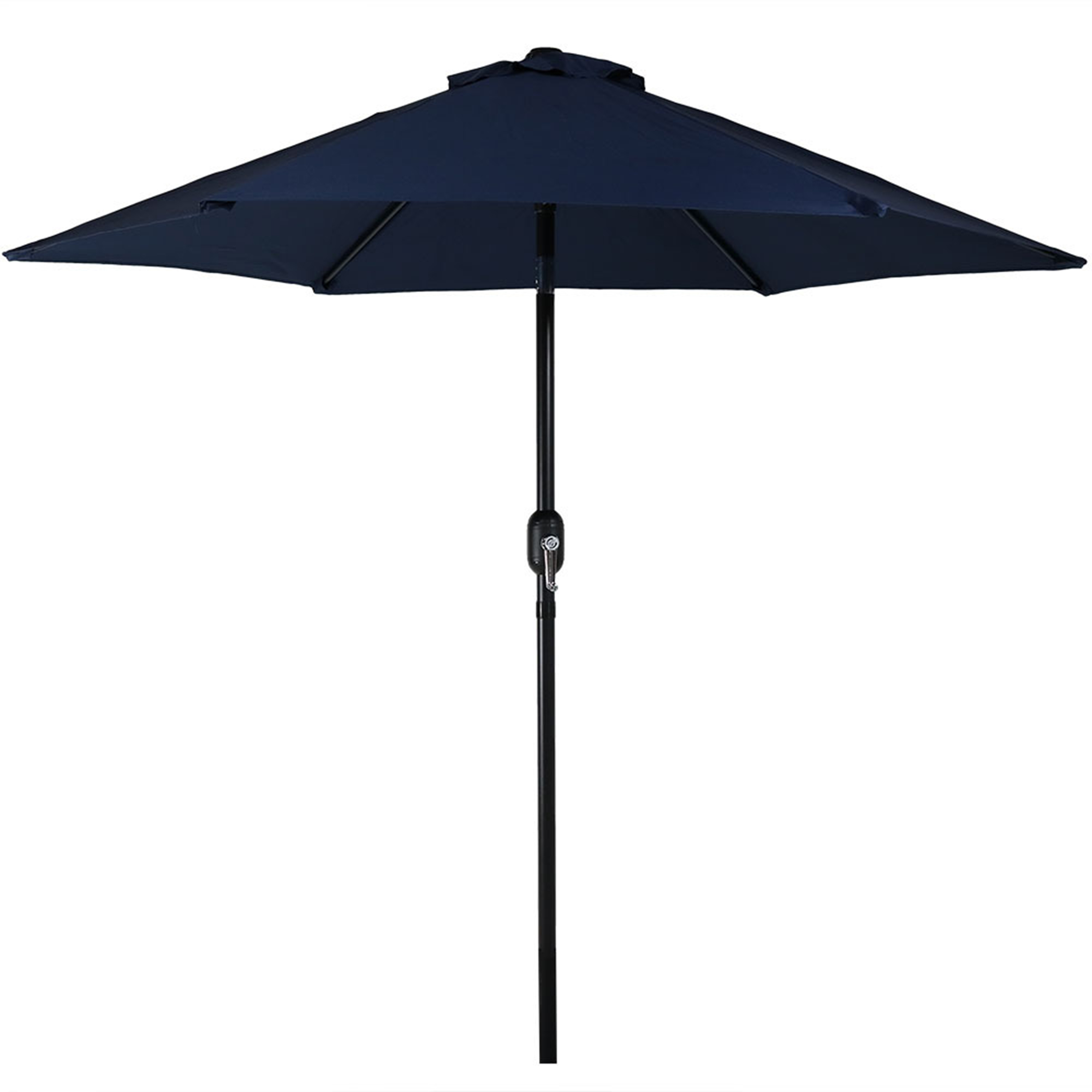 Sunnydaze Aluminum 7.5 Foot Patio Umbrella with Tilt & Crank, Blue