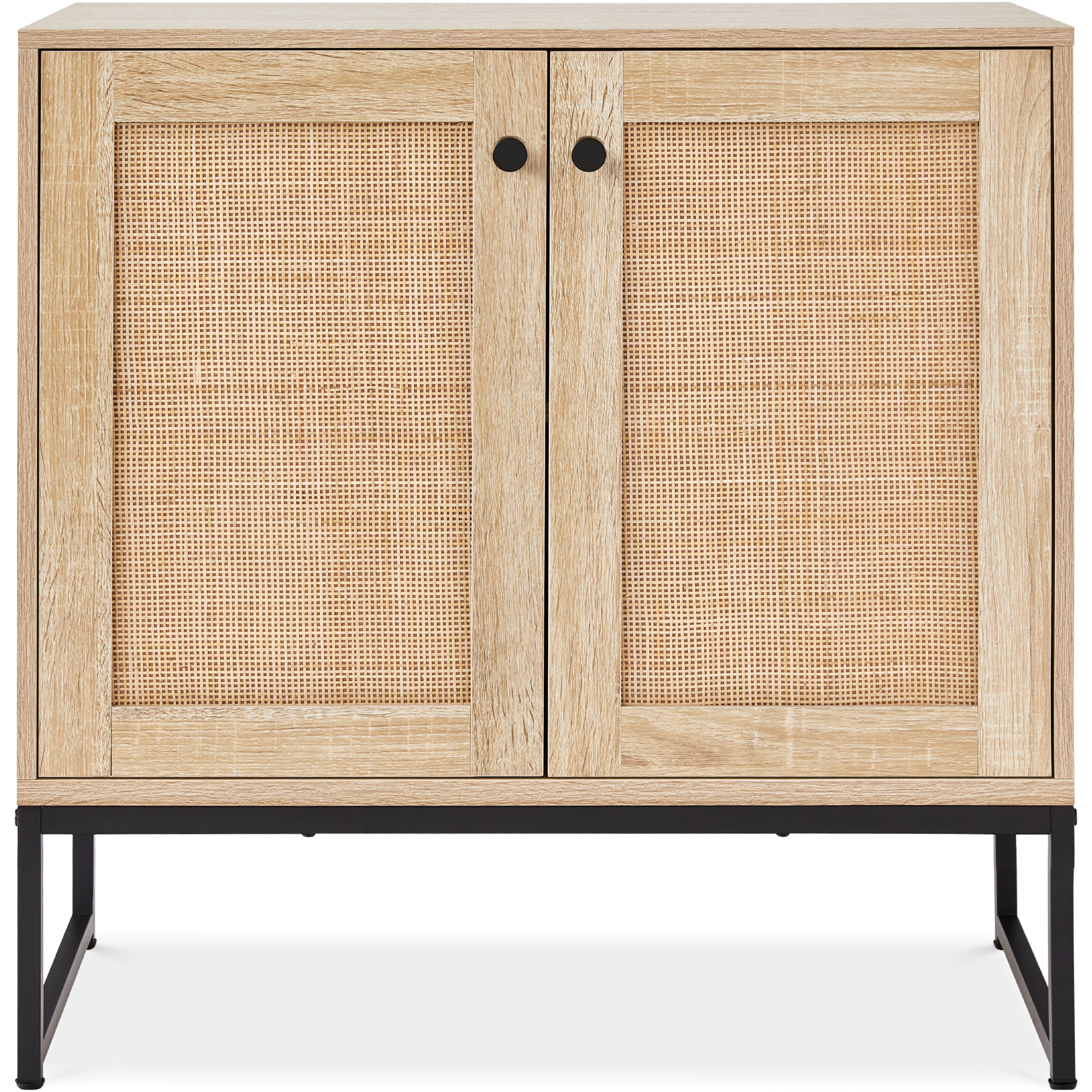 Rattan Storage Cabinet, Accent Furniture, 2-Door Cupboard w/ Non-Scratch Foot Pads - Natural - Best Choice Products Online