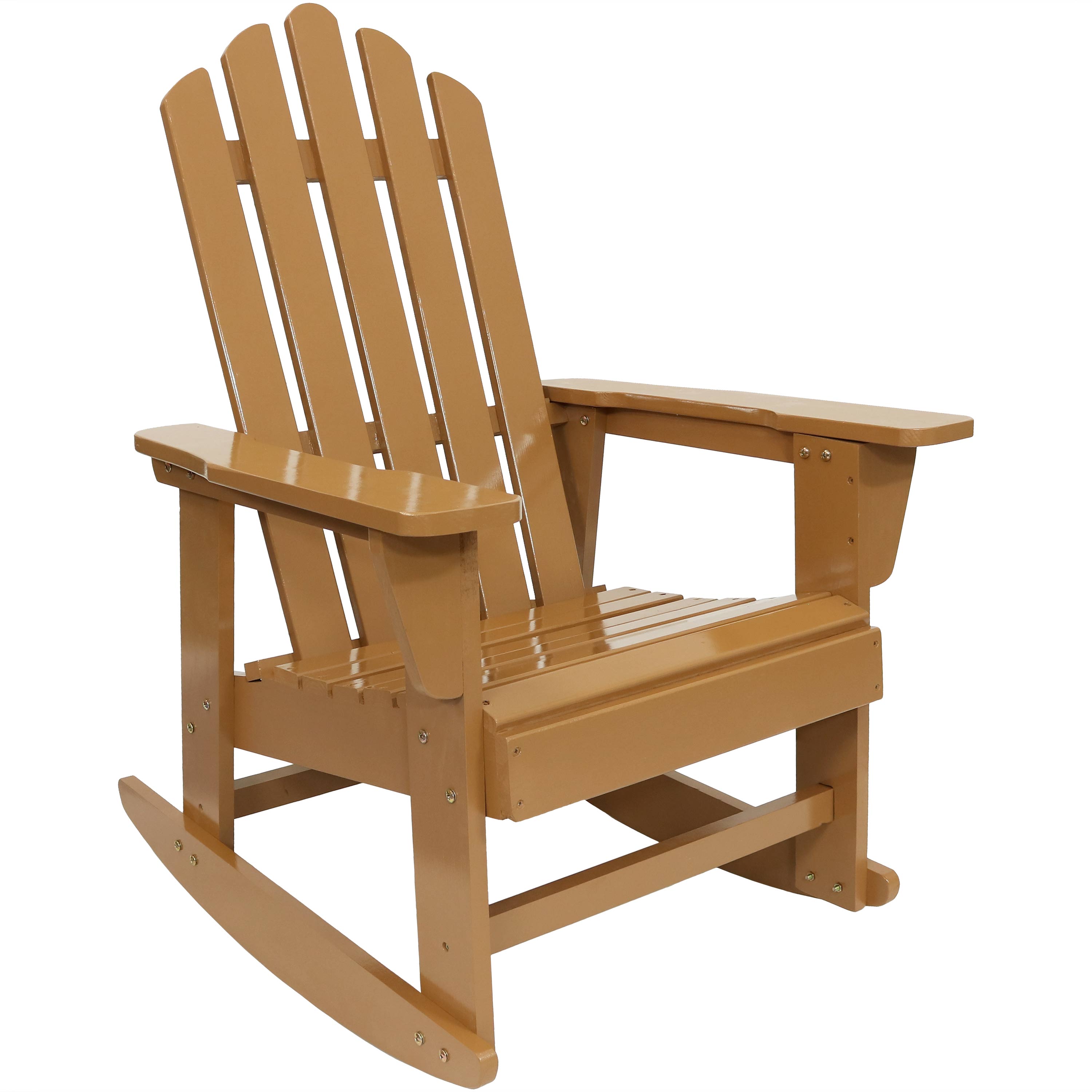 Sunnydaze Outdoor Wooden Adirondack Rocking Chair with Cedar Finish, One