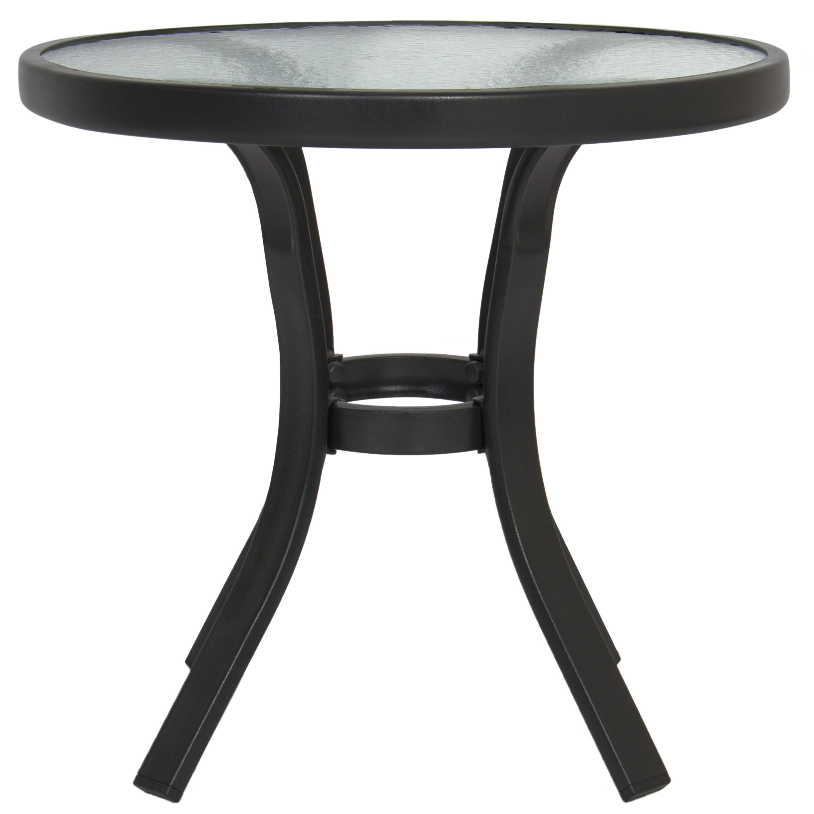 Round Outdoor Side Table - Black