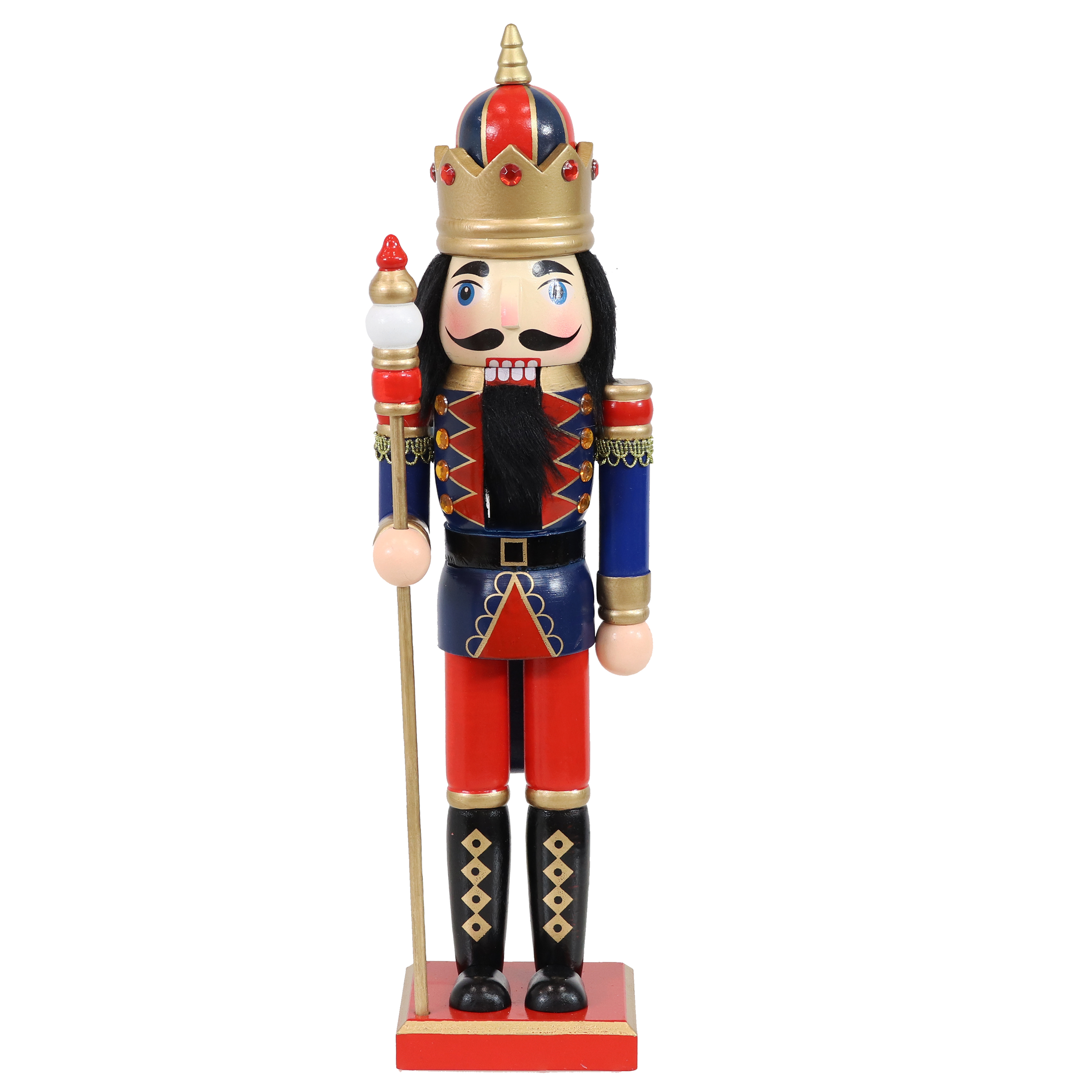 Sunnydaze Roderick the Ruler Indoor Christmas Nutcracker Statue - 15-Inch