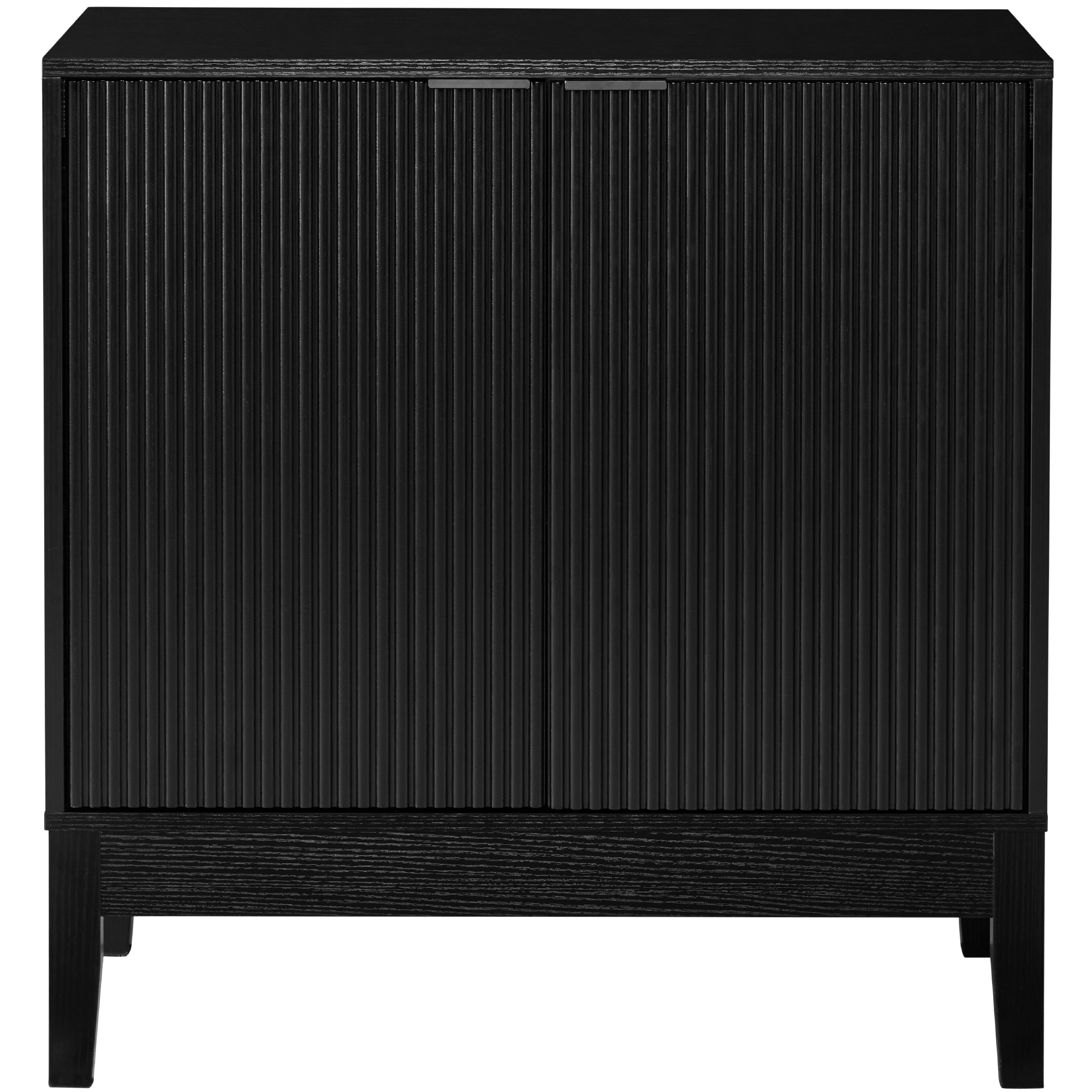 2-Door Reeded Storage Cabinet w/ Soft-Close Doors, Multipurpose Accent Furniture - Black - Best Choice Products Online