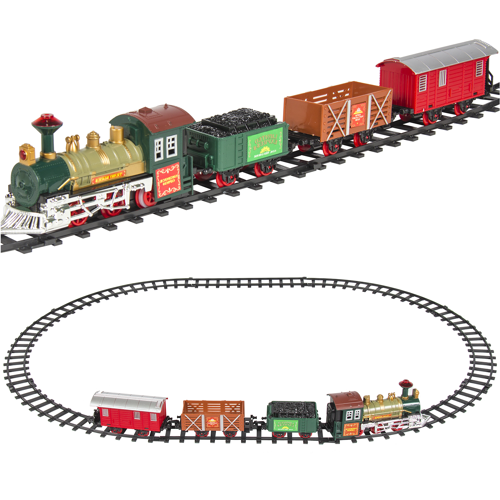 Classic Electric Toy Railway Train Track Play Set For Kids w/ Music, Lights - Best Choice Products Online