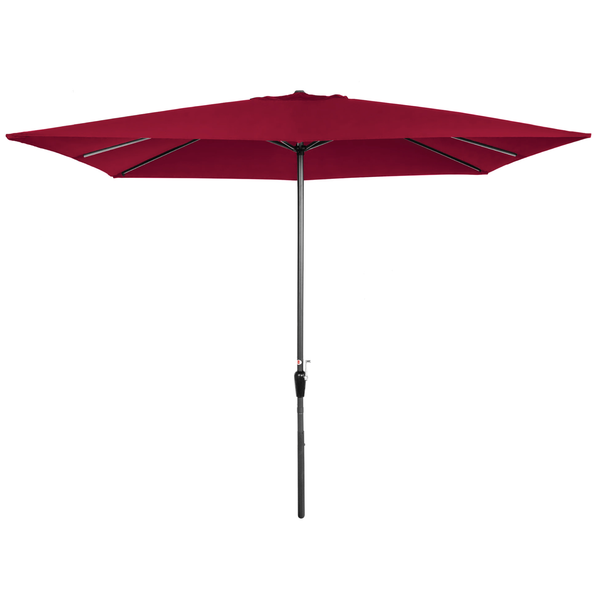 Best Choice Products 8x11ft Rectangular Patio Umbrella w/ Crank, Fade-Resistant 210G Polyester Fabric - Burgundy