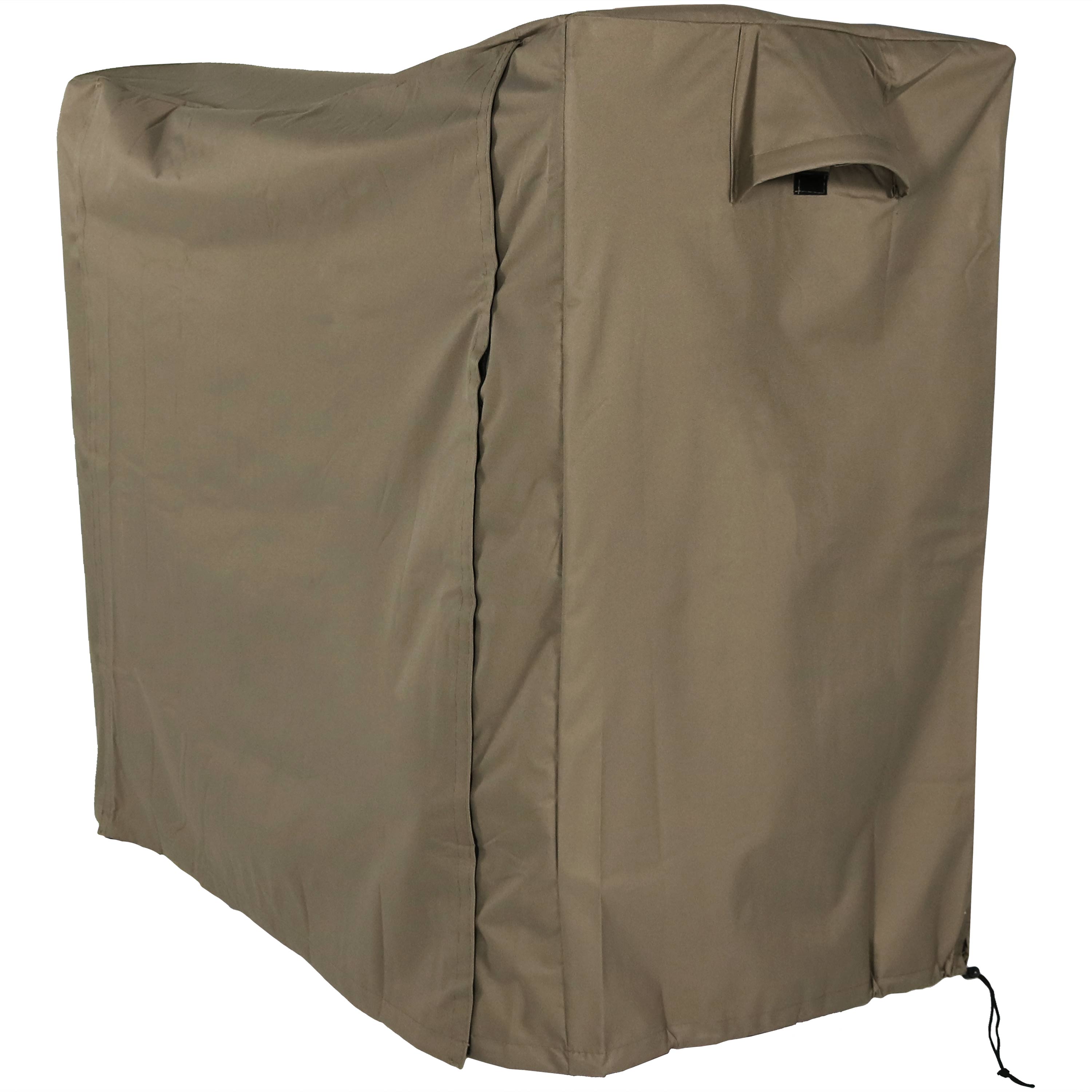 Sunnydaze Heavy Duty Firewood Log Rack Cover, 4-Foot, Khaki