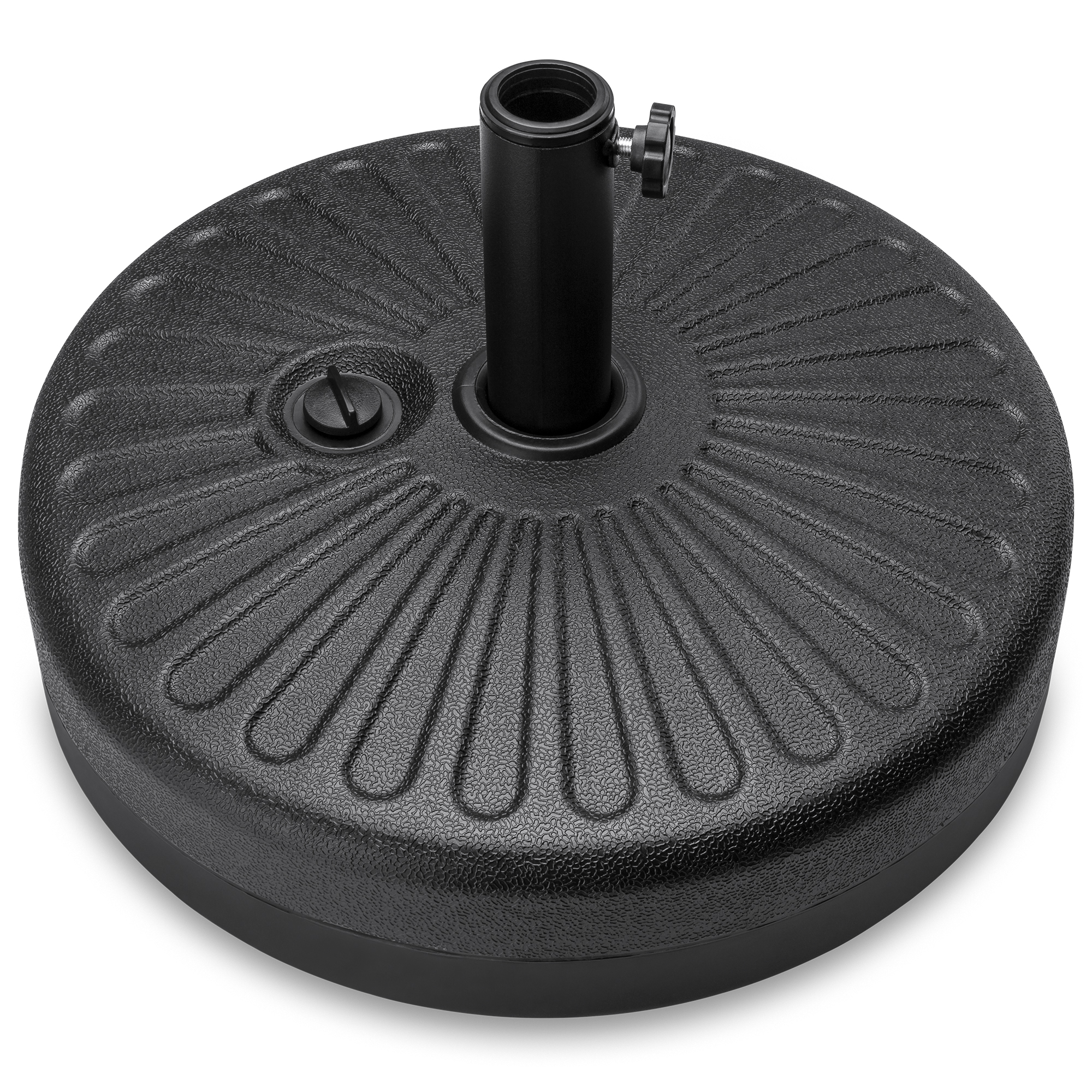 Fillable Plastic Patio Umbrella Base Stand, Pole Holder w/ Adjustment Knob, Sunburst Pattern - Best Choice Products Online