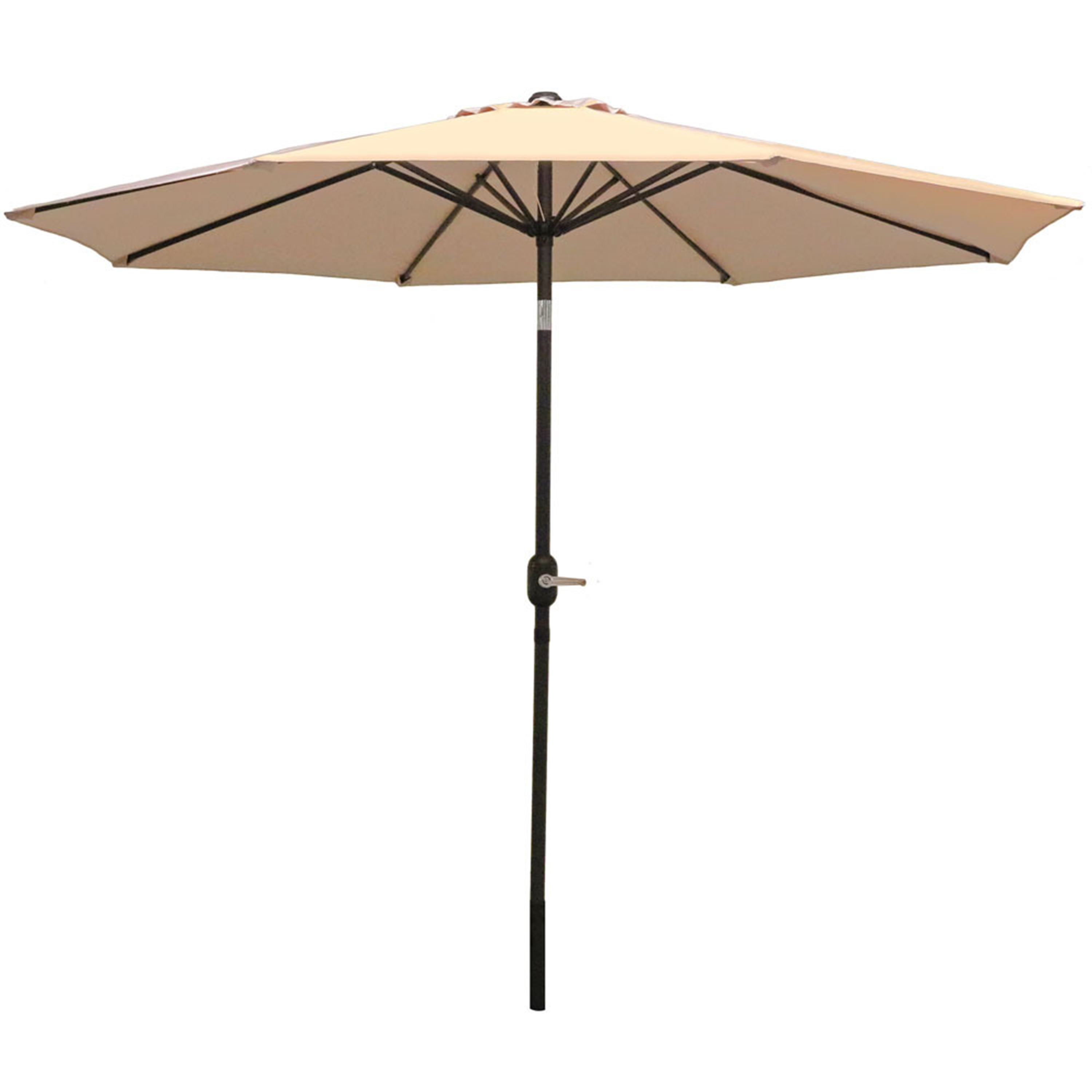 Sunnydaze Aluminum 9 Foot Patio Umbrella with Tilt & Crank, Beige