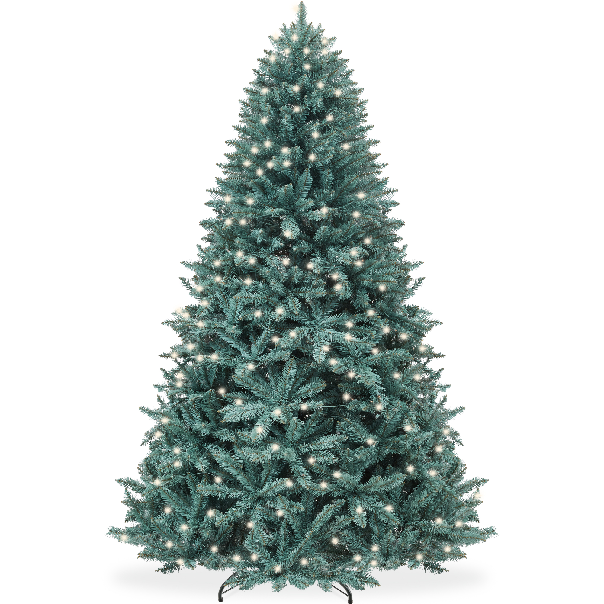 4.5ft Pre-Lit Blue Spruce Christmas Tree w/ Foldable Base, 100 Lights, 436 Tips - Best Choice Products Online