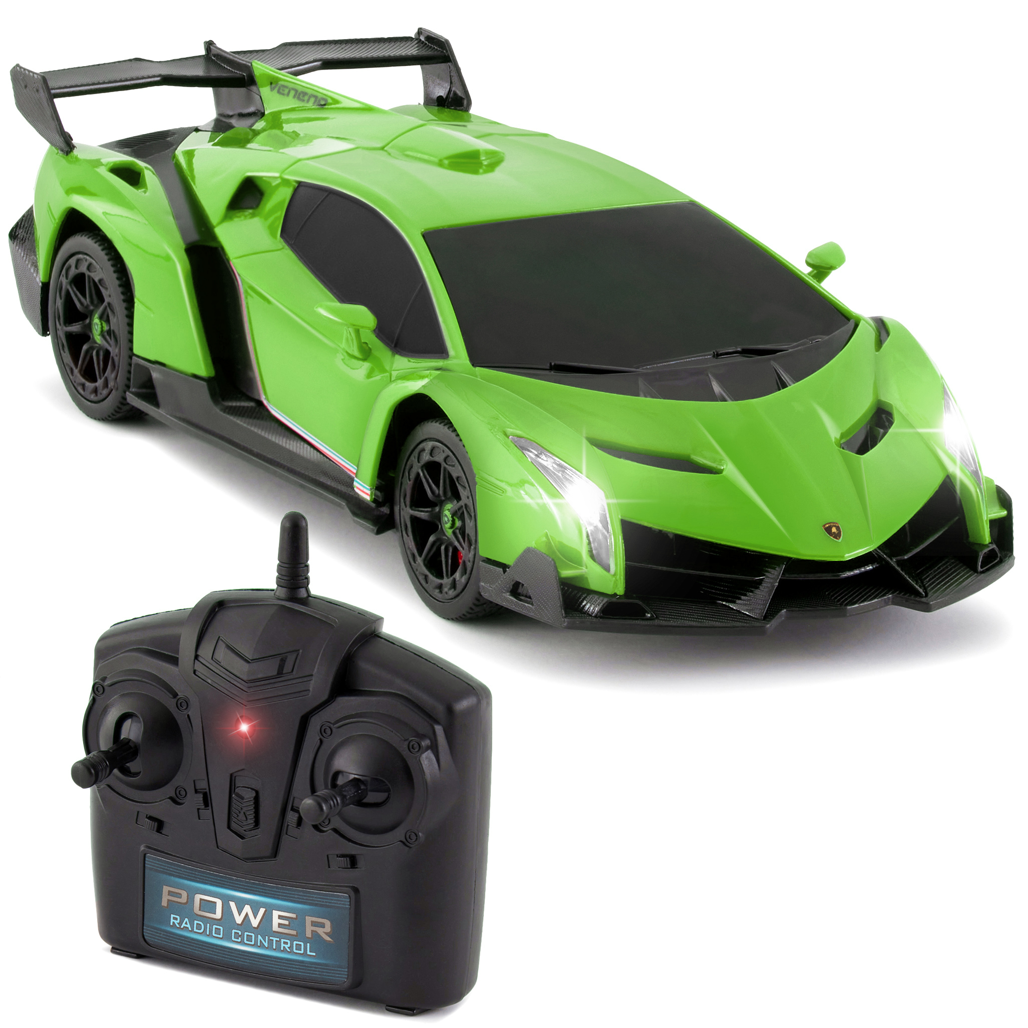 Officially Licensed RC Lamborghini Veneno Sport Racing Car w/ 2.4GHz Remote Control - Lime Green - Best Choice Products Online