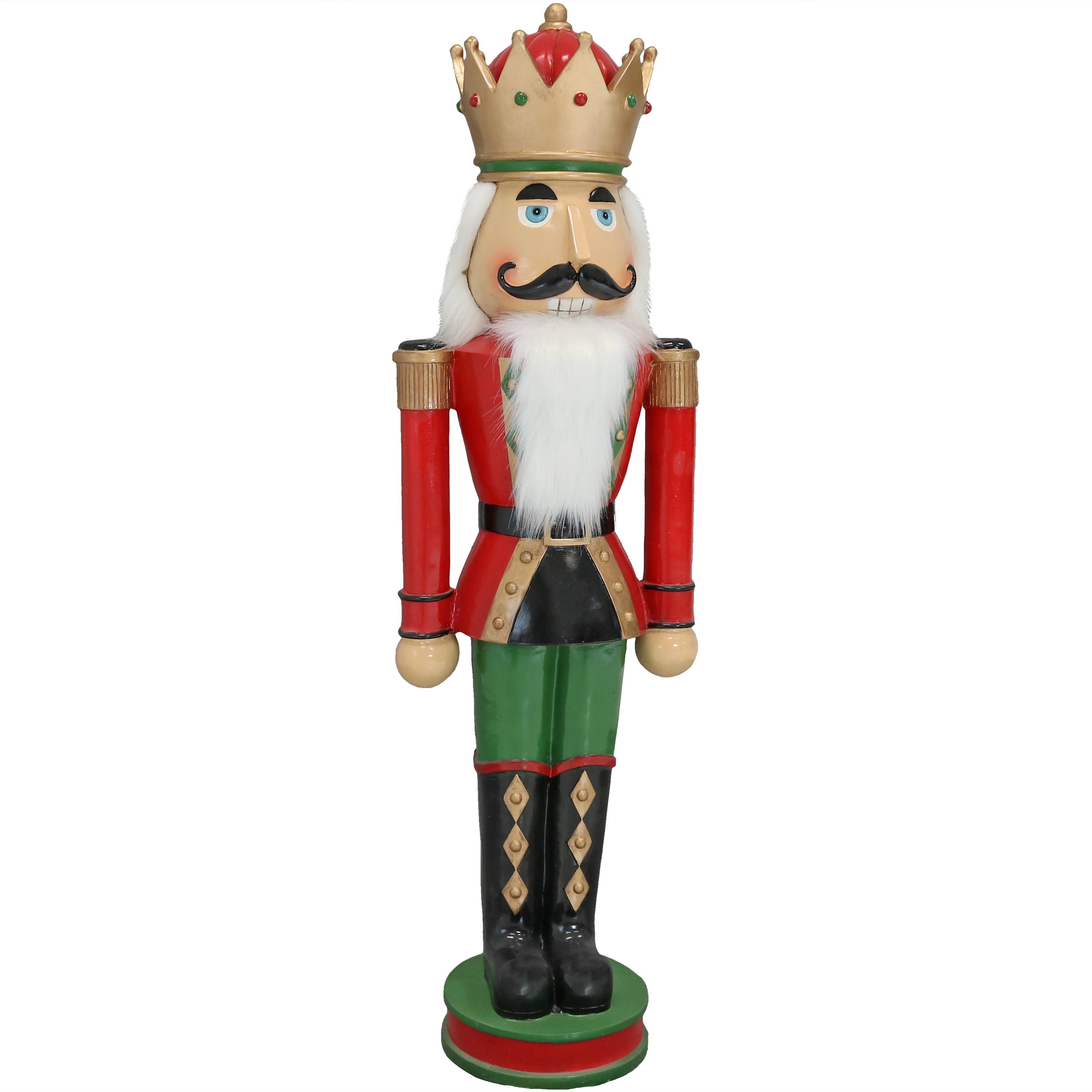 Sunnydaze Matthias the Nutcracker Prince Indoor/Outdoor Christmas Decor, Polyresin, 37-Inch, 1 Statue