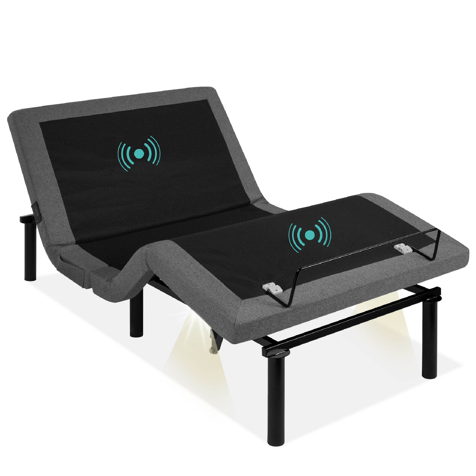 Twin XL Adjustable Bed Base w/ Massage, Remote Control, USB Ports, For Stress Management - Best Choice Products Online