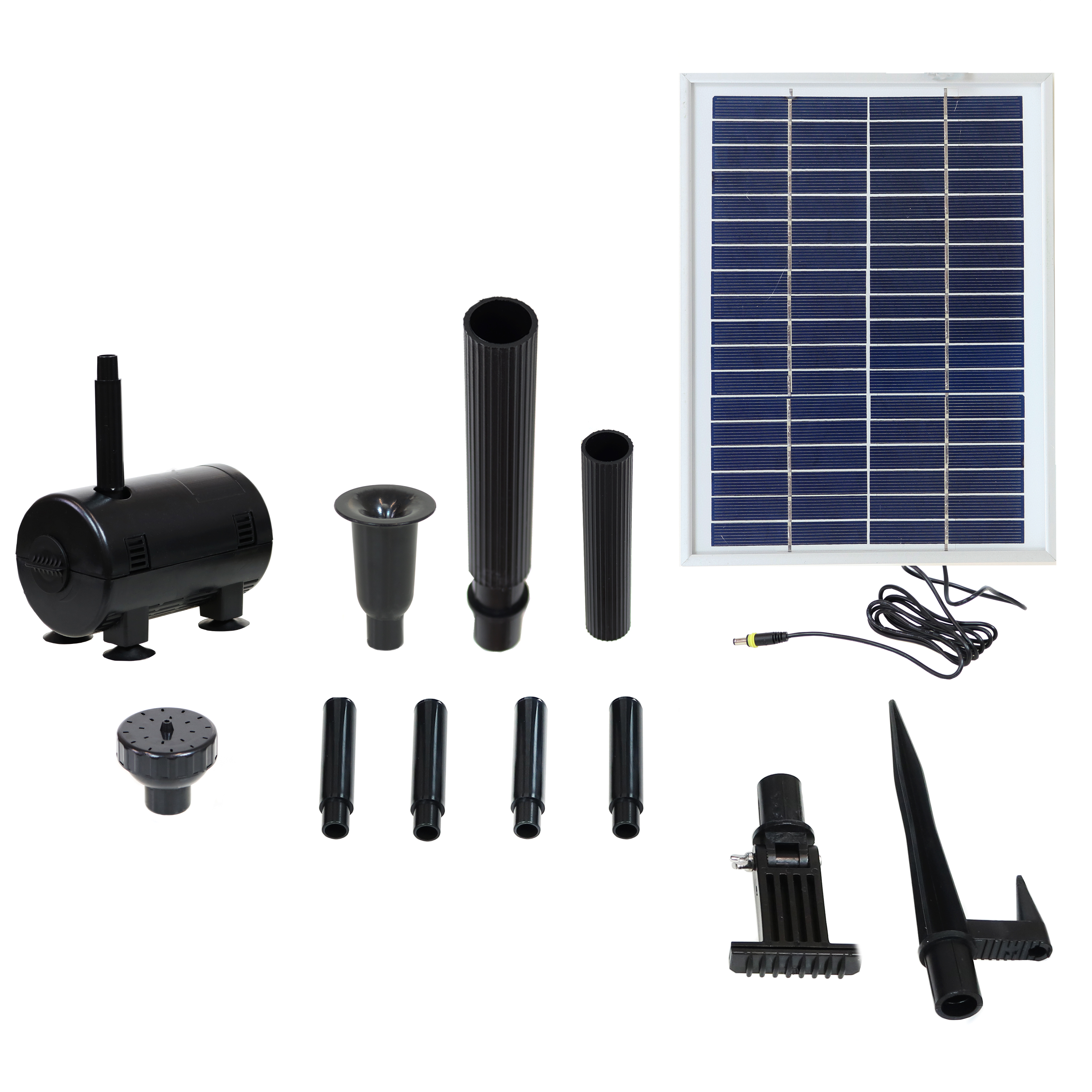 Sunnydaze Solar Pump & Solar Panel Kit With 2 Spray Heads - 132 GPH - 56-Inch Lift