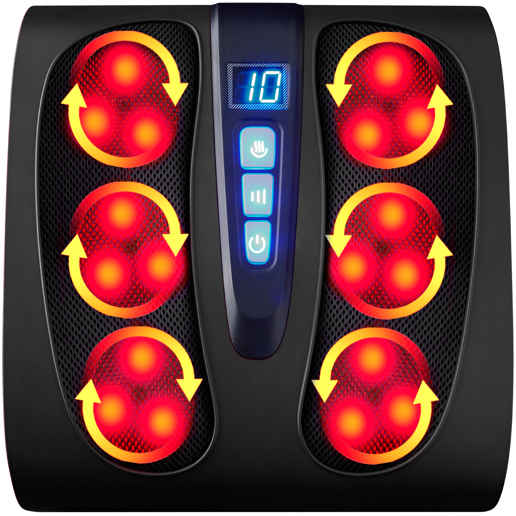 Shiatsu Foot Massager, Electric Massage Platform w/ 6 Rollers, Heat Function - Black - Best Choice Products Online