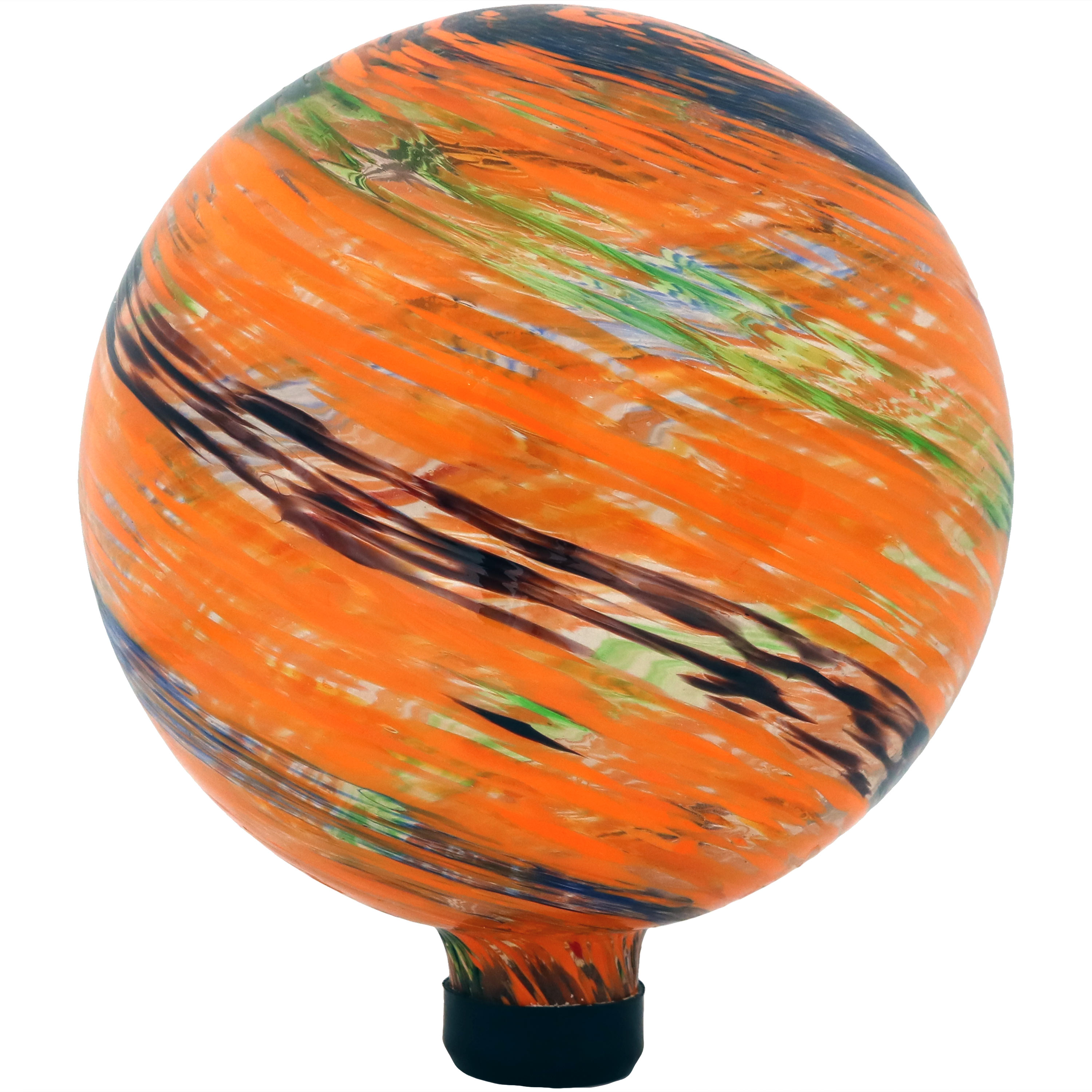 Sunnydaze Sunset Sky Glass Outdoor Gazing Ball Globe - 10-Inch