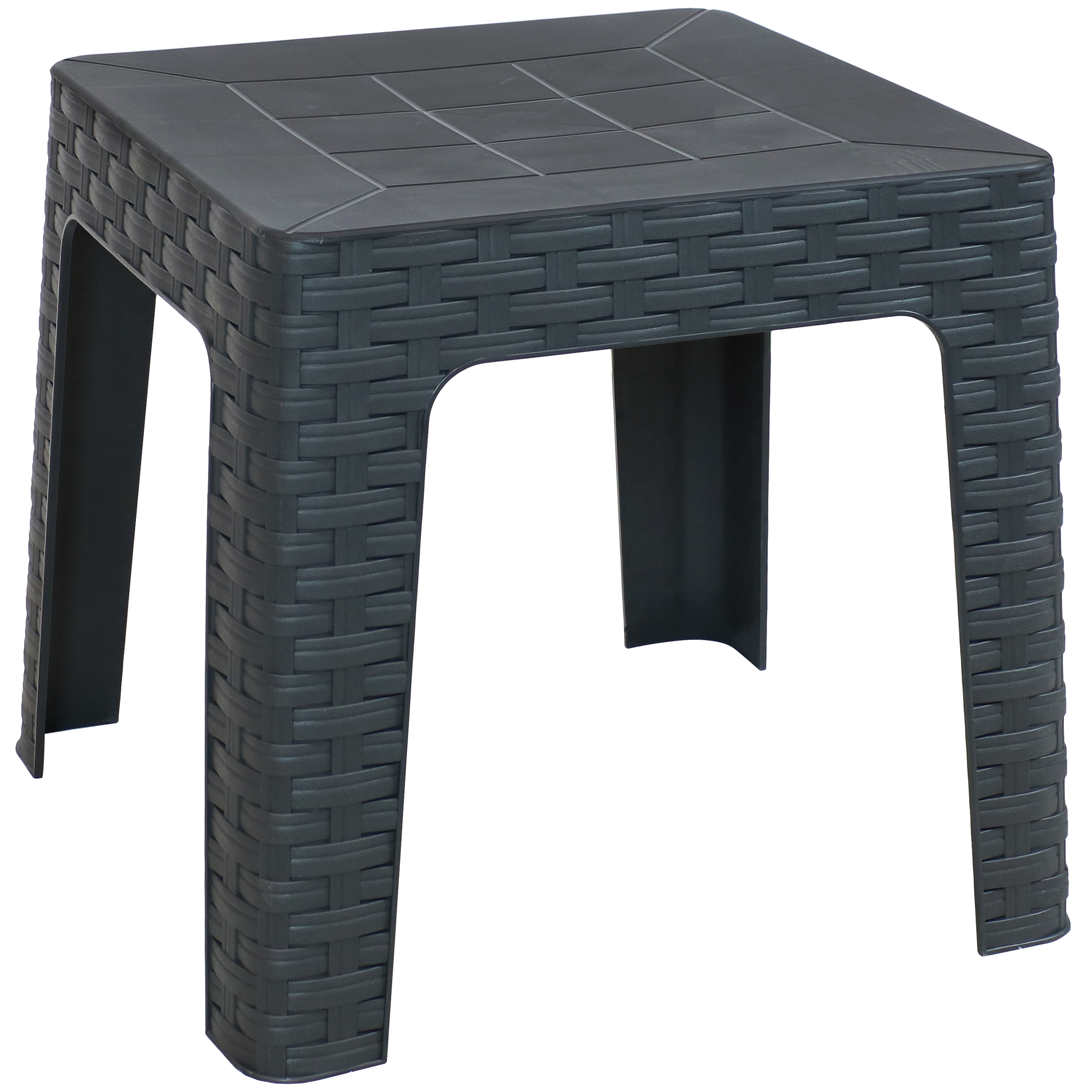 Sunnydaze Patio Side Table - 18-Inch Square - Gray