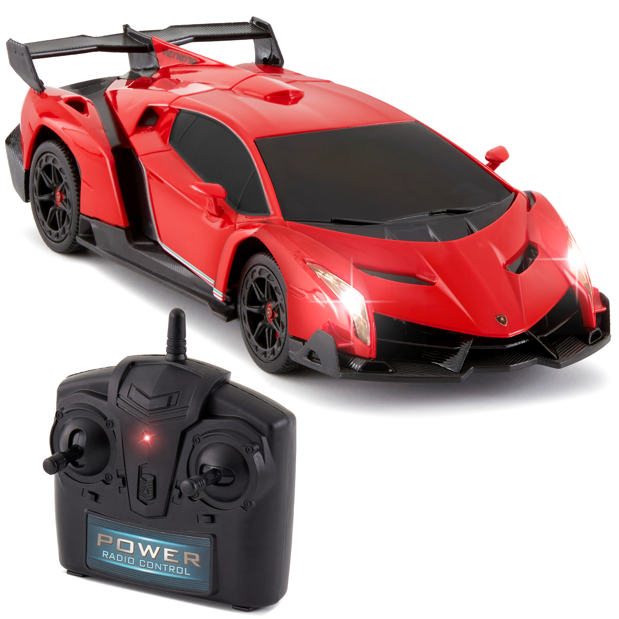 Officially Licensed RC Lamborghini Veneno Sport Racing Car w/ 2.4GHz Remote Control - Red - Best Choice Products Online