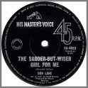The Sadder-But-Wiser Girl For Me B/W Georgy Girl by Don Lane