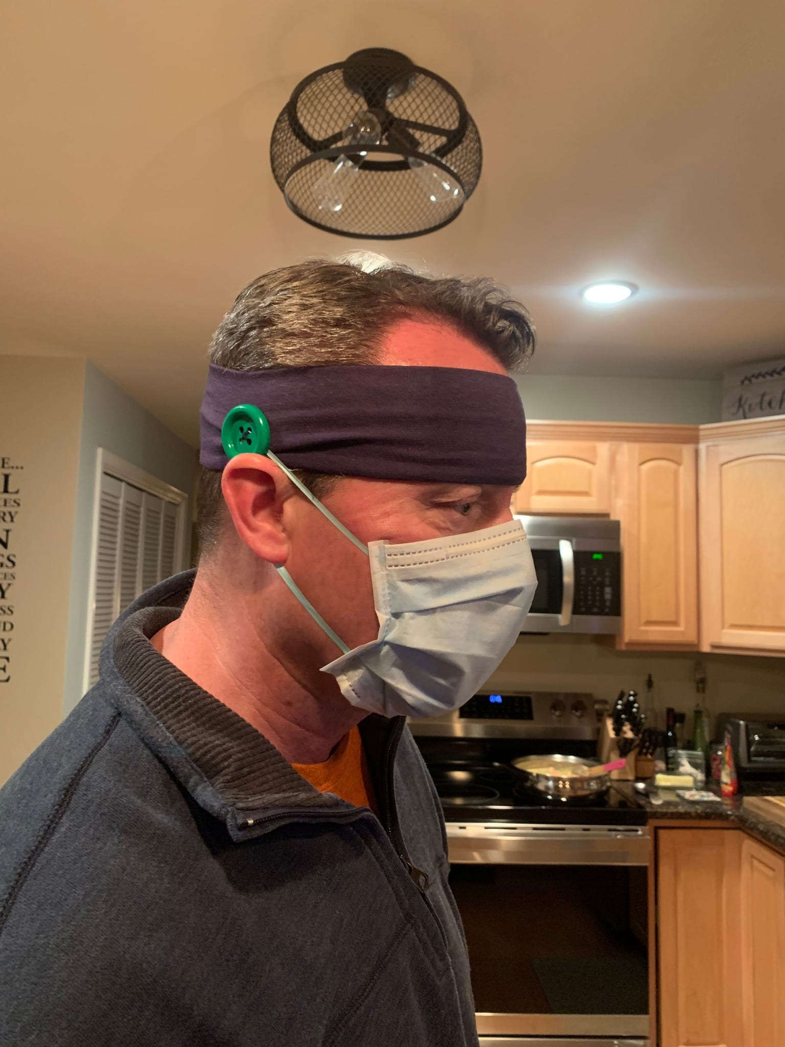 Man wearing headband