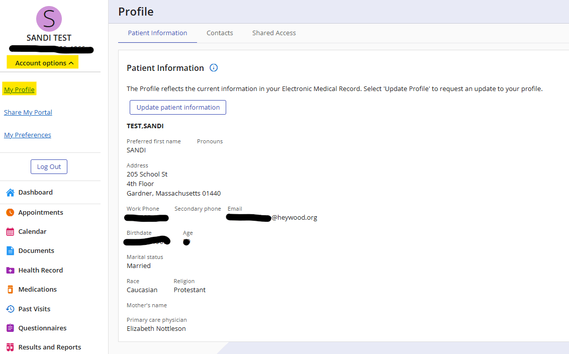 Account Options