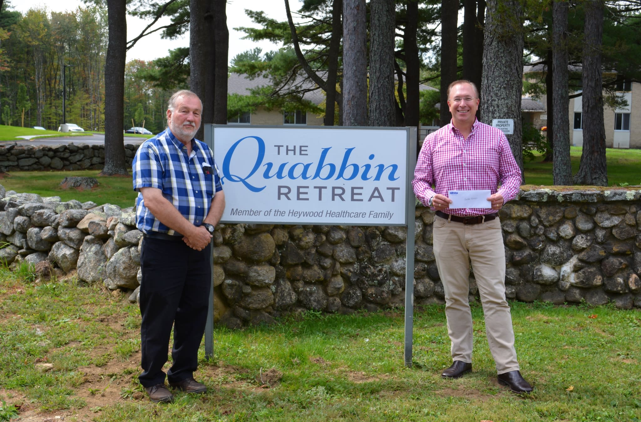 Peter Gerry and Win Brown at Quabbin Retreat
