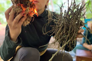 Fire by Friction: Bowdrill Class with Callan in N. Carolina 4