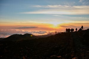 Kolejka linowa na Teide o zmierzchu 4