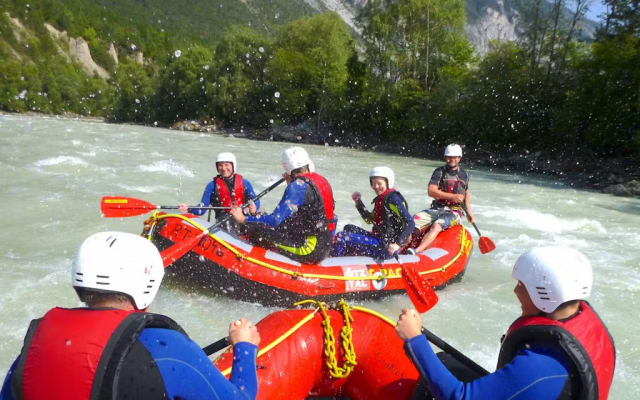 Action Rafting in the Imster Schlucht from Haiming