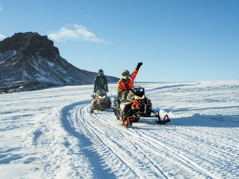 Glacier Snowmobiling & Into the Glacier from Husafell - main image