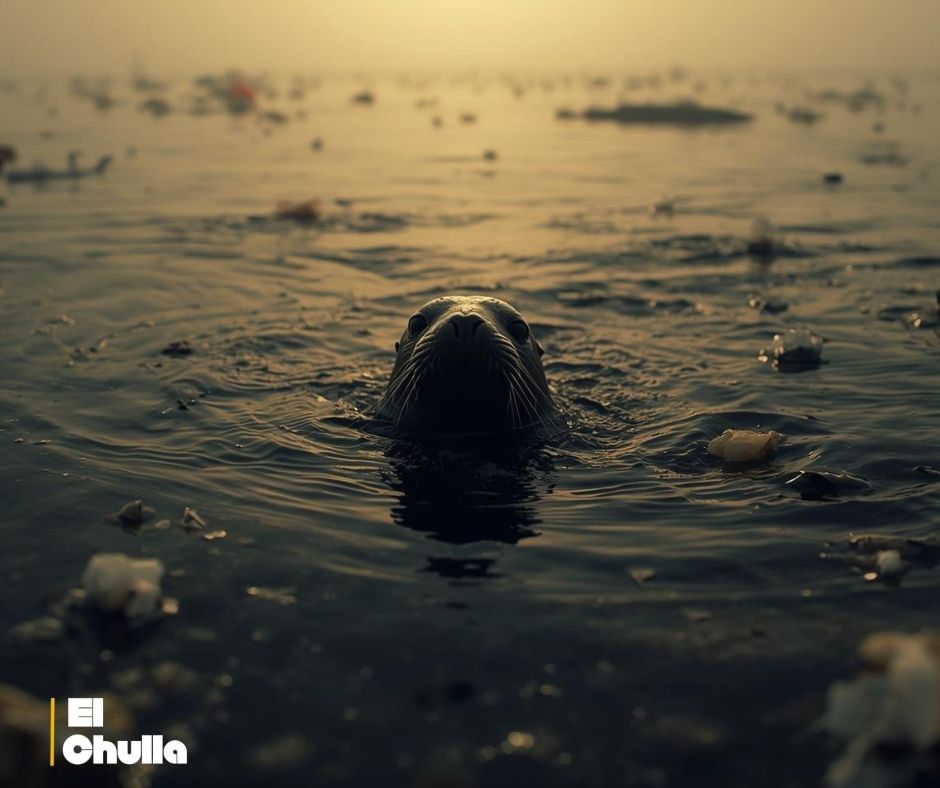 Lobo marino aparece en el Estero Salado y expone la contaminación en Guayaquil.
