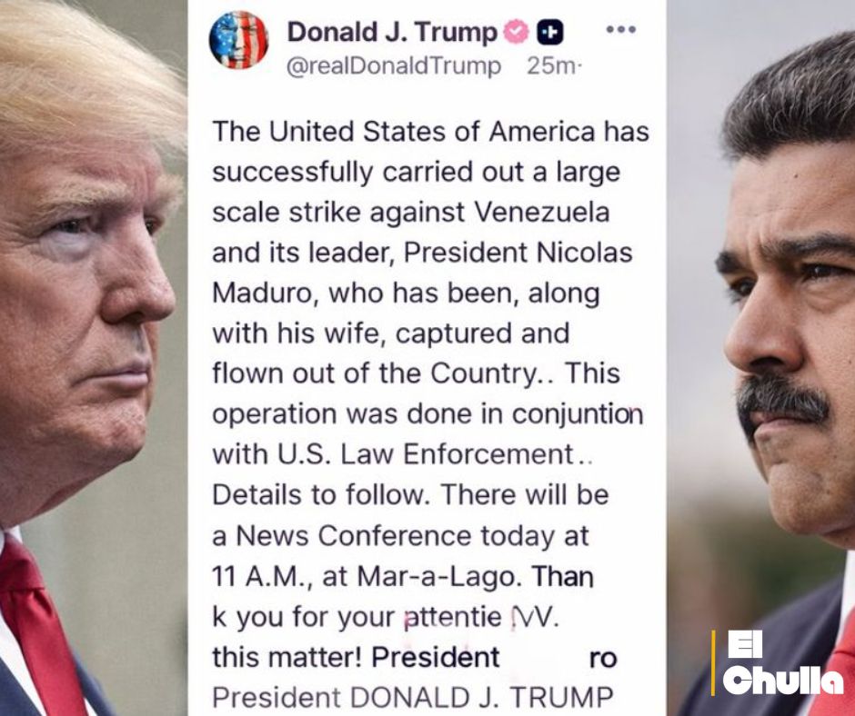 Estados Unidos anuncia la captura de Nicolás Maduro tras una ofensiva militar sin precedentes