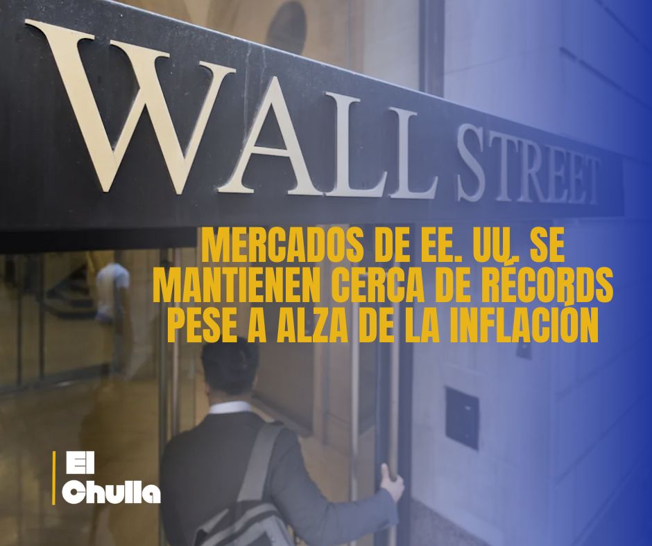 Mercados de EE. UU. se mantienen cerca de récords pese a alza de la inflación